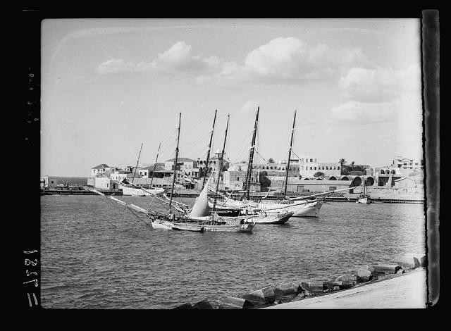 Photo:Latakia Syria Bay View Sailboats 1930s