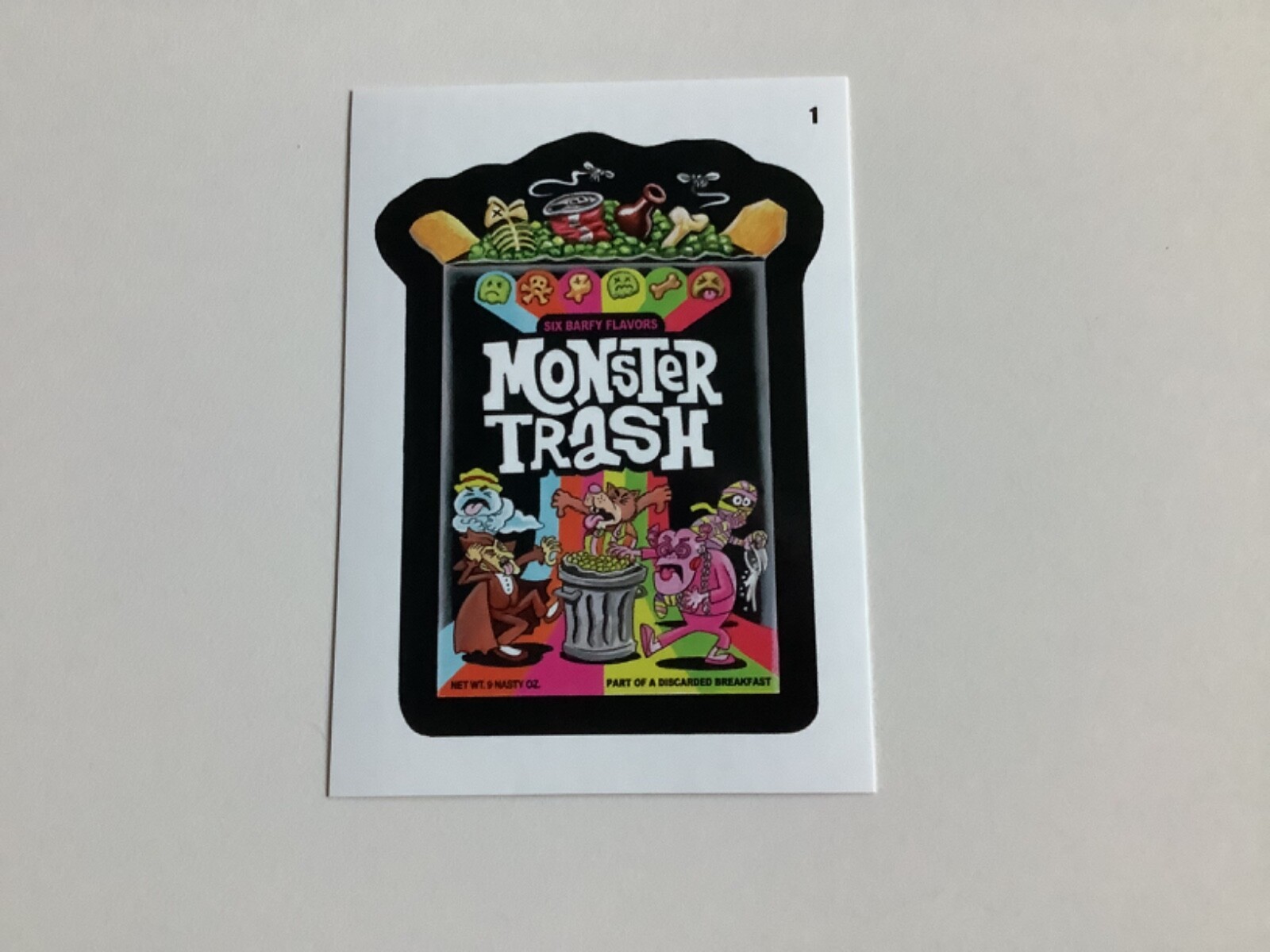 MONSTER TRASH 2024 TOPPS WACKY PACKAGES CARD, PARODY #1 GHOST VAMPIRE WEREWOLF 