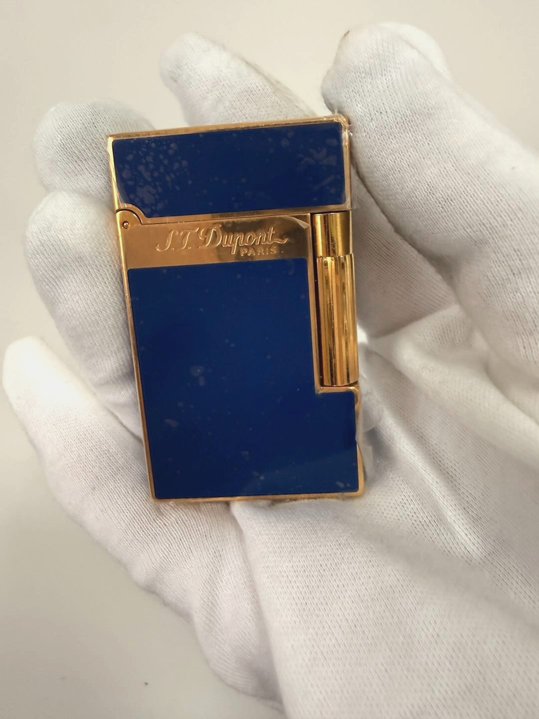 S.T. DUPONT Ligne 2 Double Flame Blue Lacquer vintage Lighter with gift box