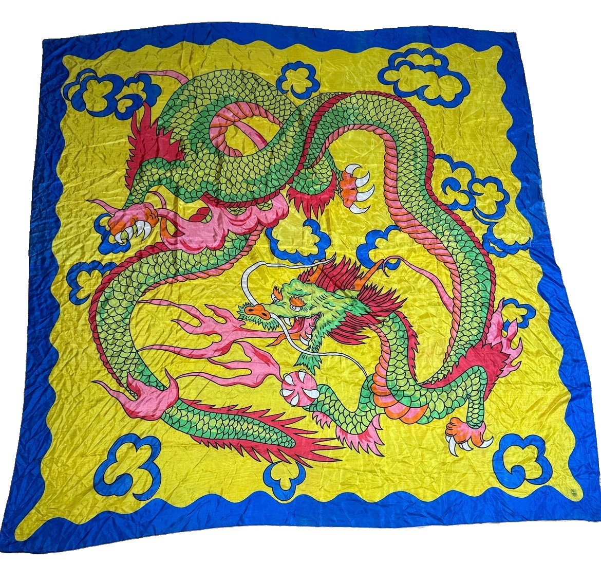 Rare Vintage 6-Foot Rice\'s Silk King Studios (SKS) Imperial Dragon Stage Silk