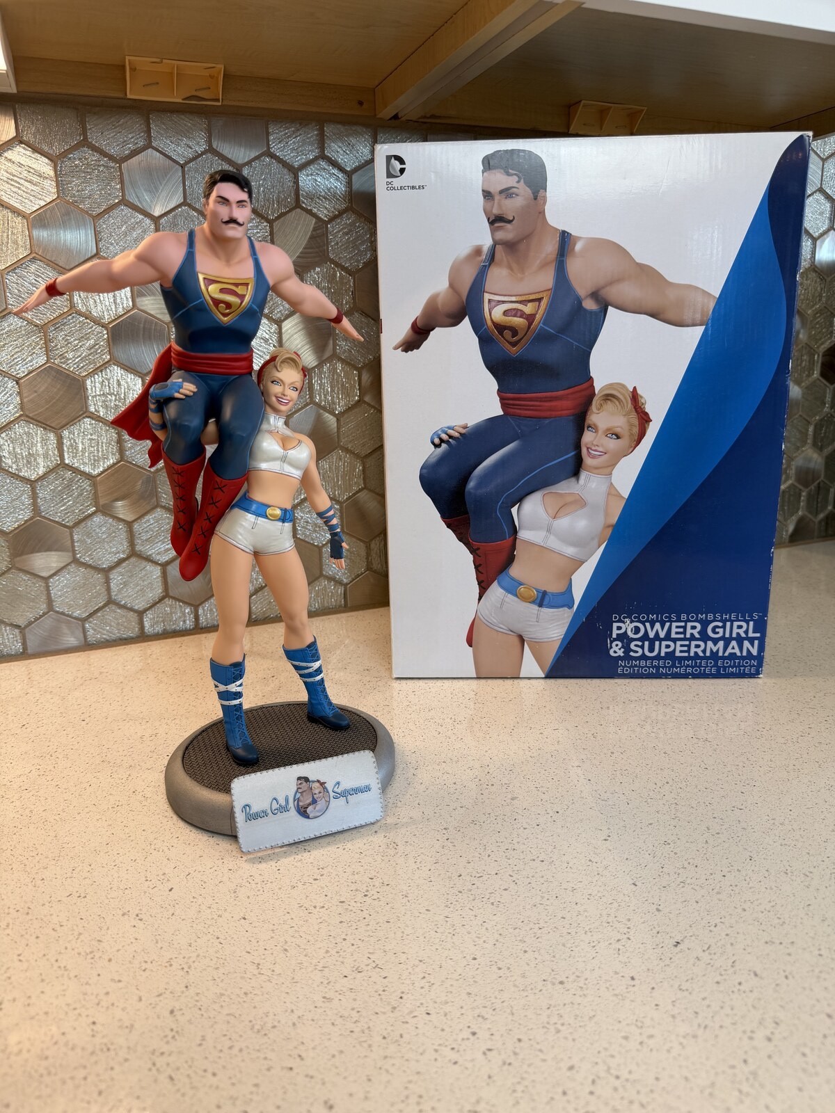 DC Collectibles Bombshells Power Girl & Superman Statue Ant Lucia 979/5200 w/Box