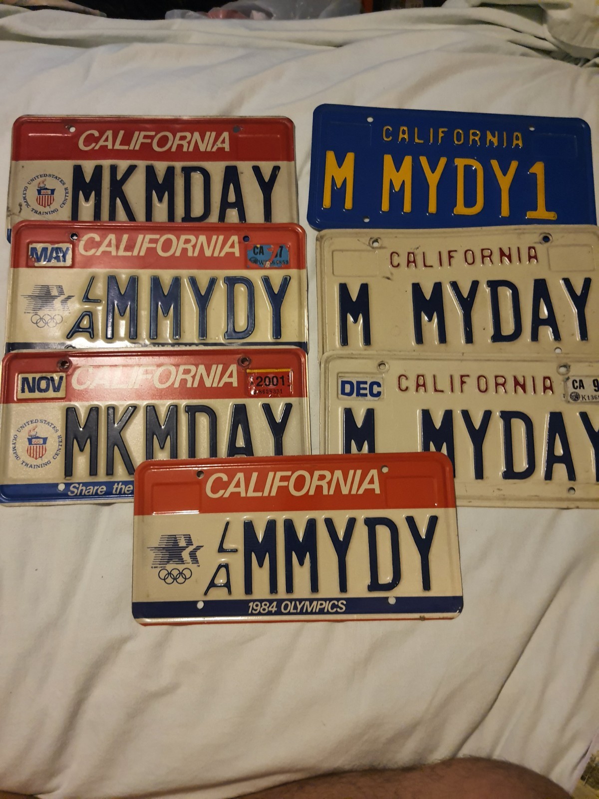 1984 California Los Angeles Olympic Games Specialty  License Plate Lot + More