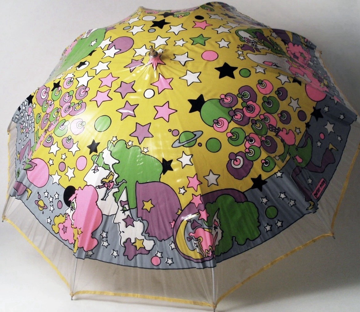Vintage PETER MAX Funbrella Umbrella Great Condition 1970 Era Rare HTF COOL
