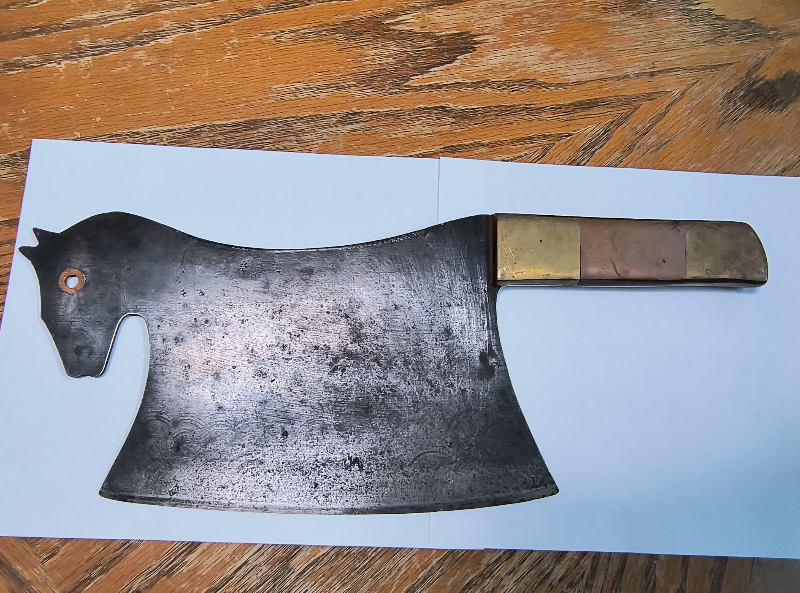 😜RARE ANTIQUE Vintage Horse Shaped Butcher  Meat Cleaver Butcher Knife