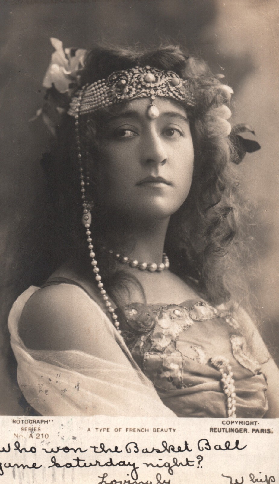 Cécile Sorel French Actress RPPC Rotograph Postcard 1906