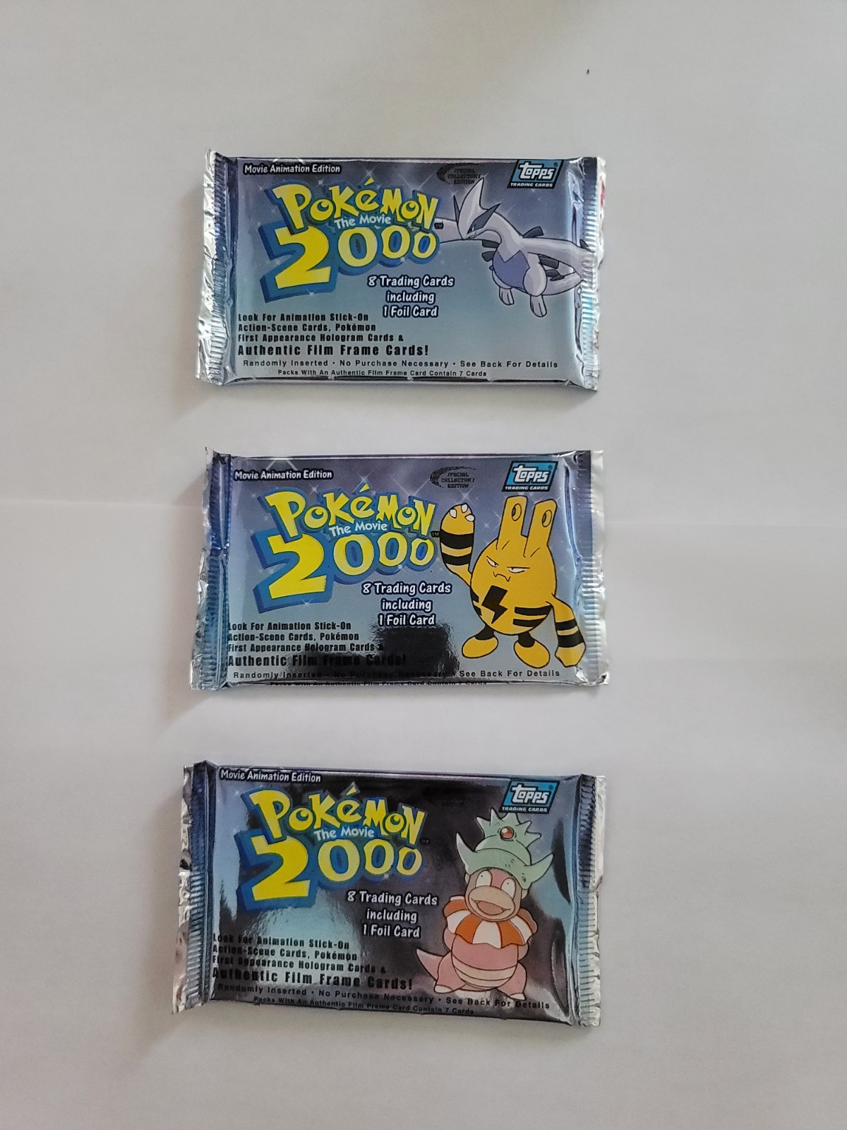 Topps Pokémon the Movie 2000 Sealed Trading Card Pack (Three Sealed packs)
