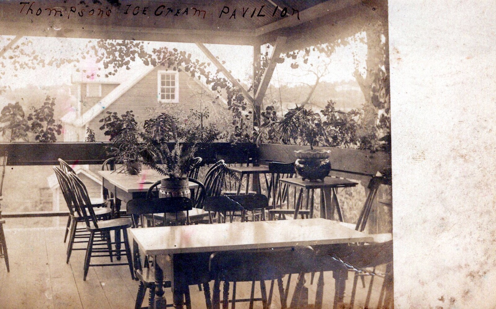 RPPC Postcard New Jersey NJ Washington Thompson Ice Cream Pavilion 1907 RPPC Postcard New Jersey NJ Washington Thompson Ice Cream Pavilion 1907