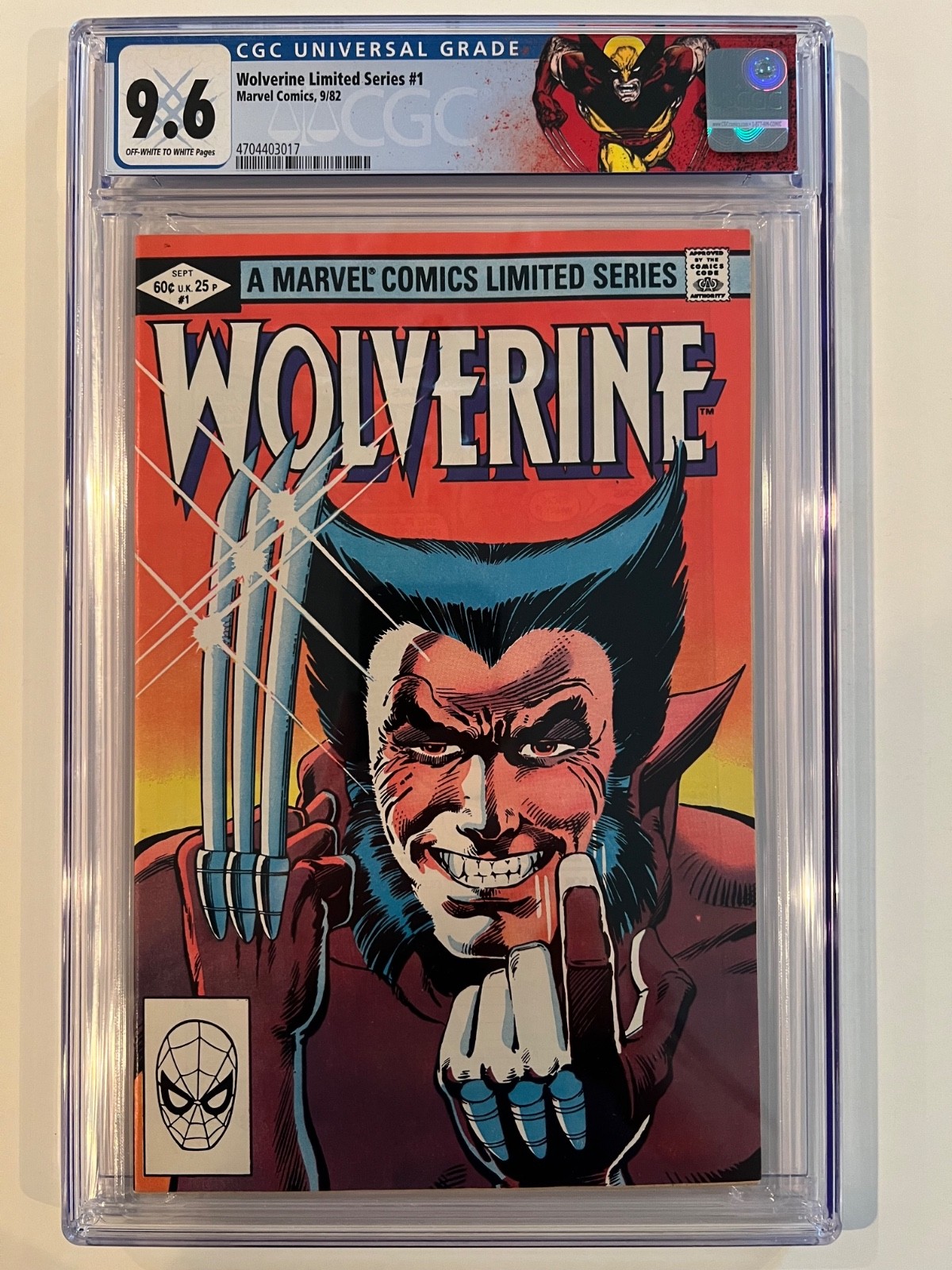 Wolverine Limited Series #1 CGC 9.6 Near Mint+ New Slab & Custom Wolverine Label
