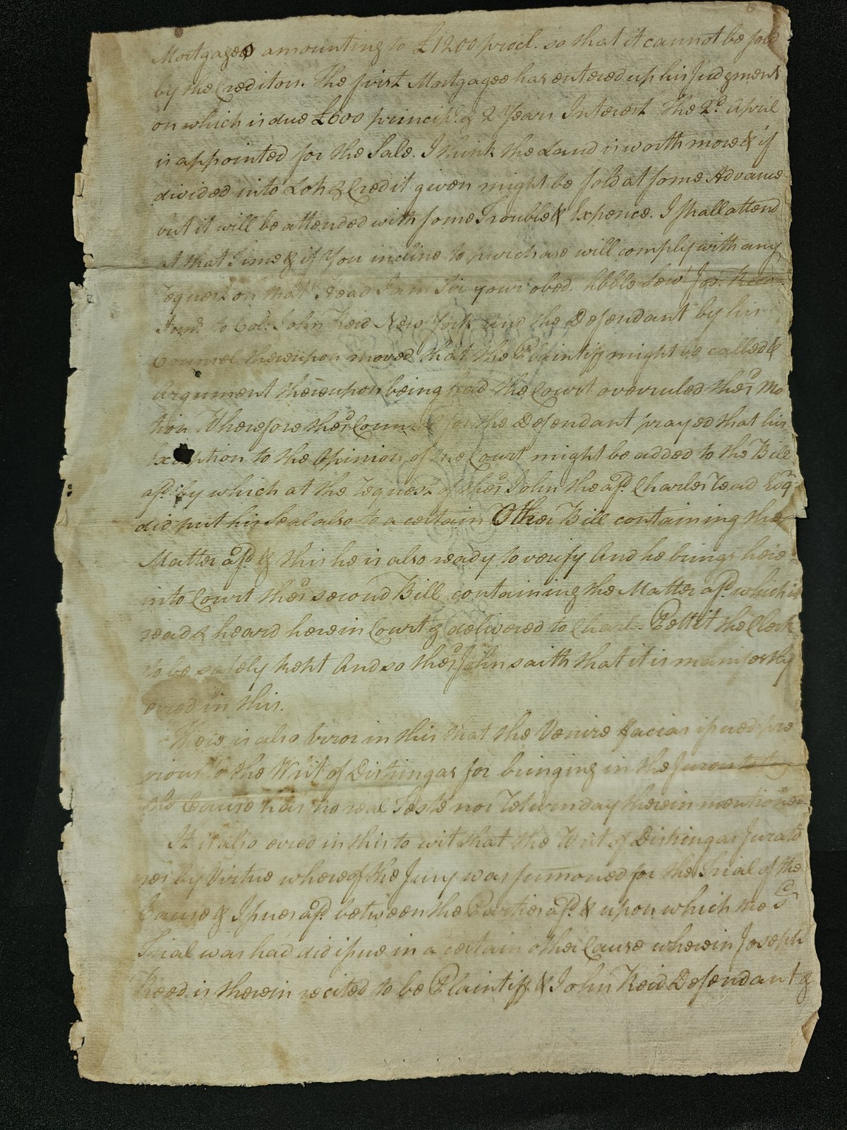 1808 Philadelphia Chancery 1500 Acre Foreclosure, John Read, Jay’s Treaty Agent