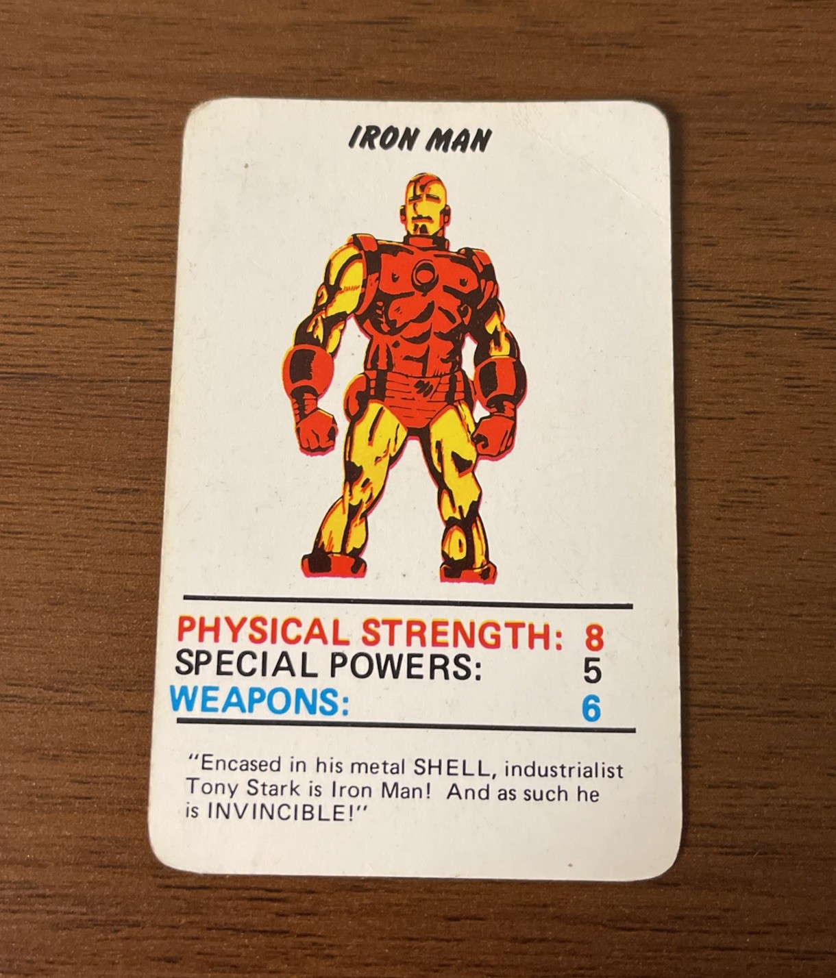 1977 Jotastar Marvel Super Heroes Iron Man VG