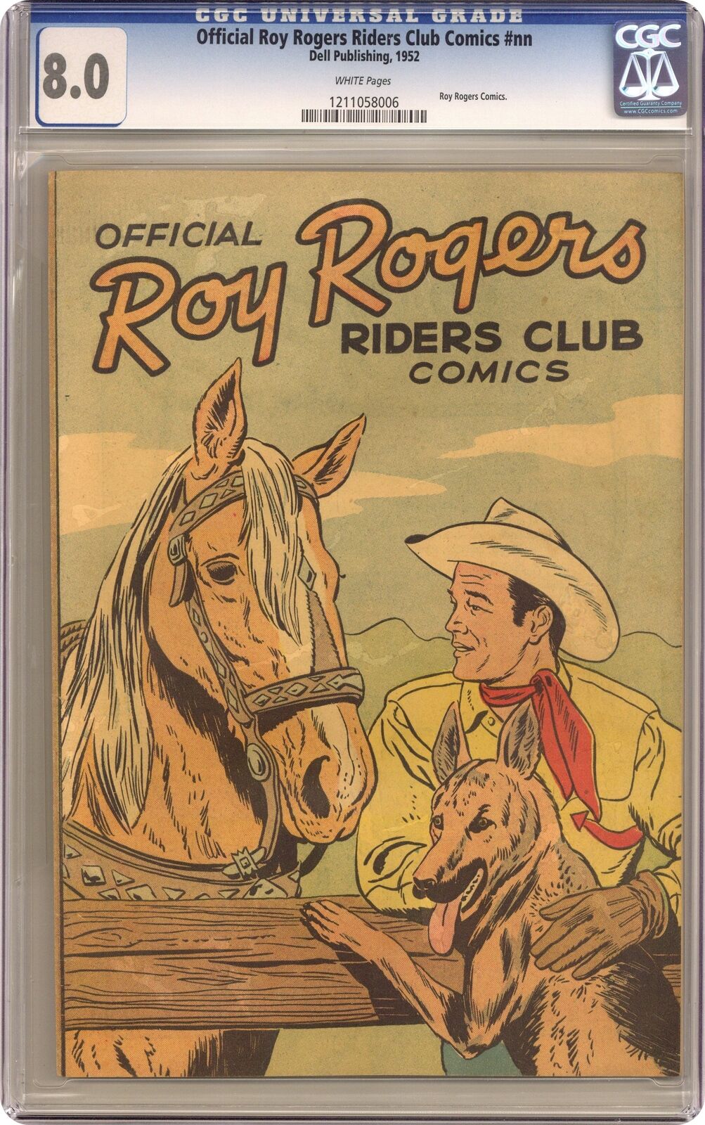 Official Roy Rogers Riders Club Comics #0 CGC 8.0 1952 1211058006