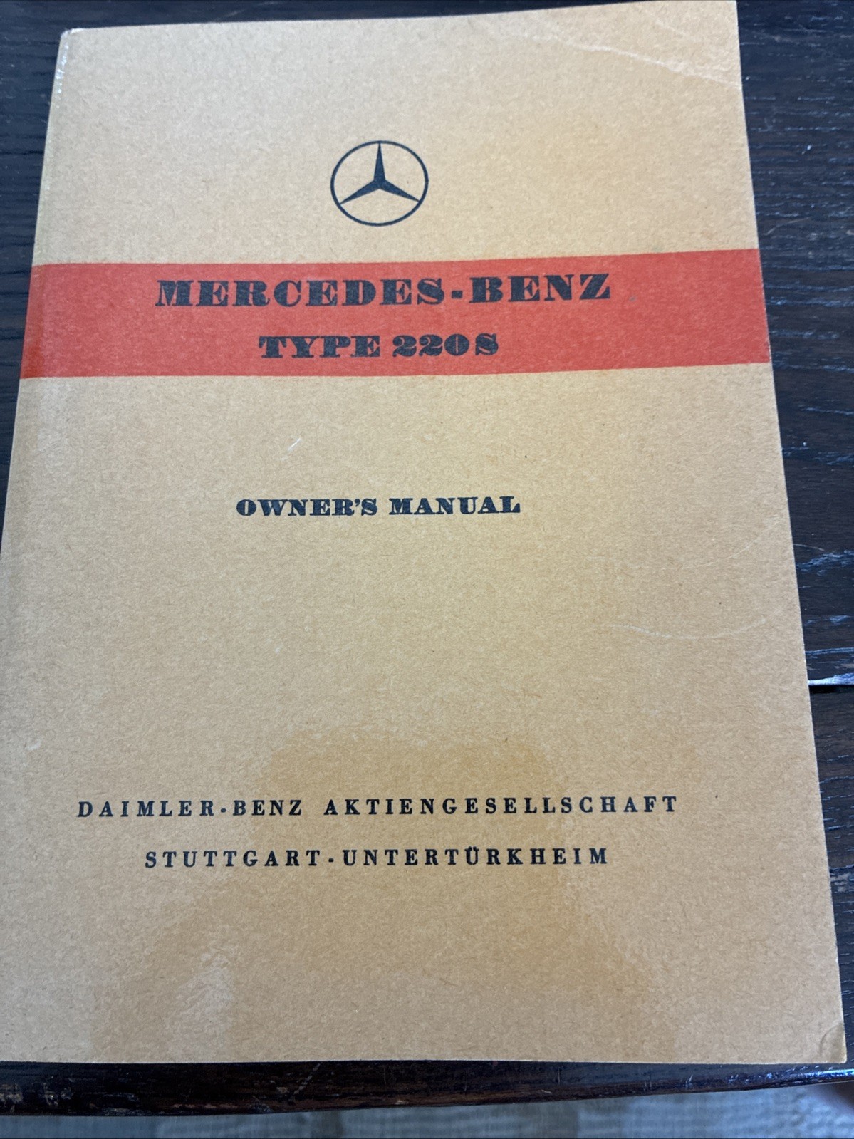 Original MERCEDES-BENZ Type 220S Owner's Manual 1958-59