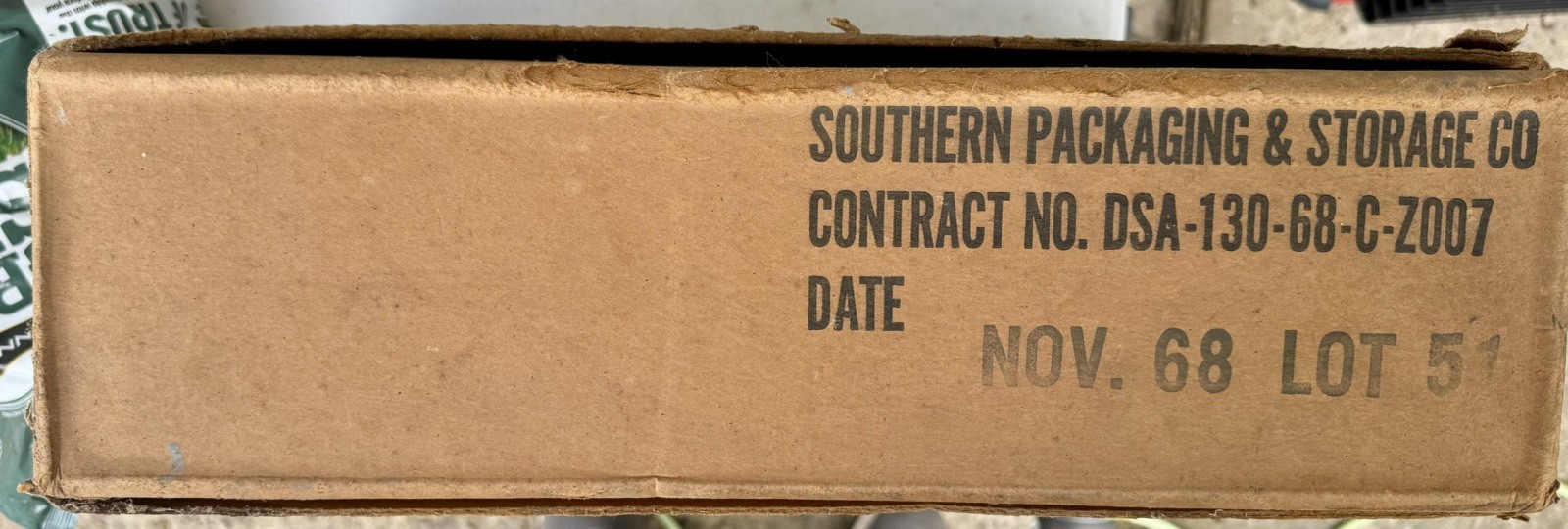 1968 SEALED CASE OF MCI Vietnam War C Ration Box 12 Meals Original