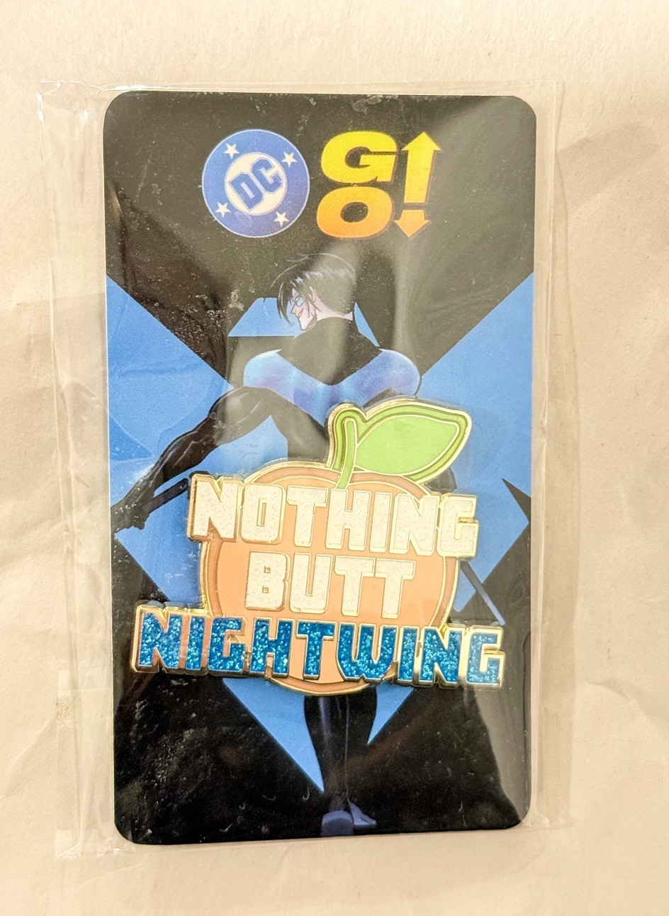 Nightwing “Nothing Butt Nightwing” Enamel Pin NYCC 2025 DC Exclusive Sealed