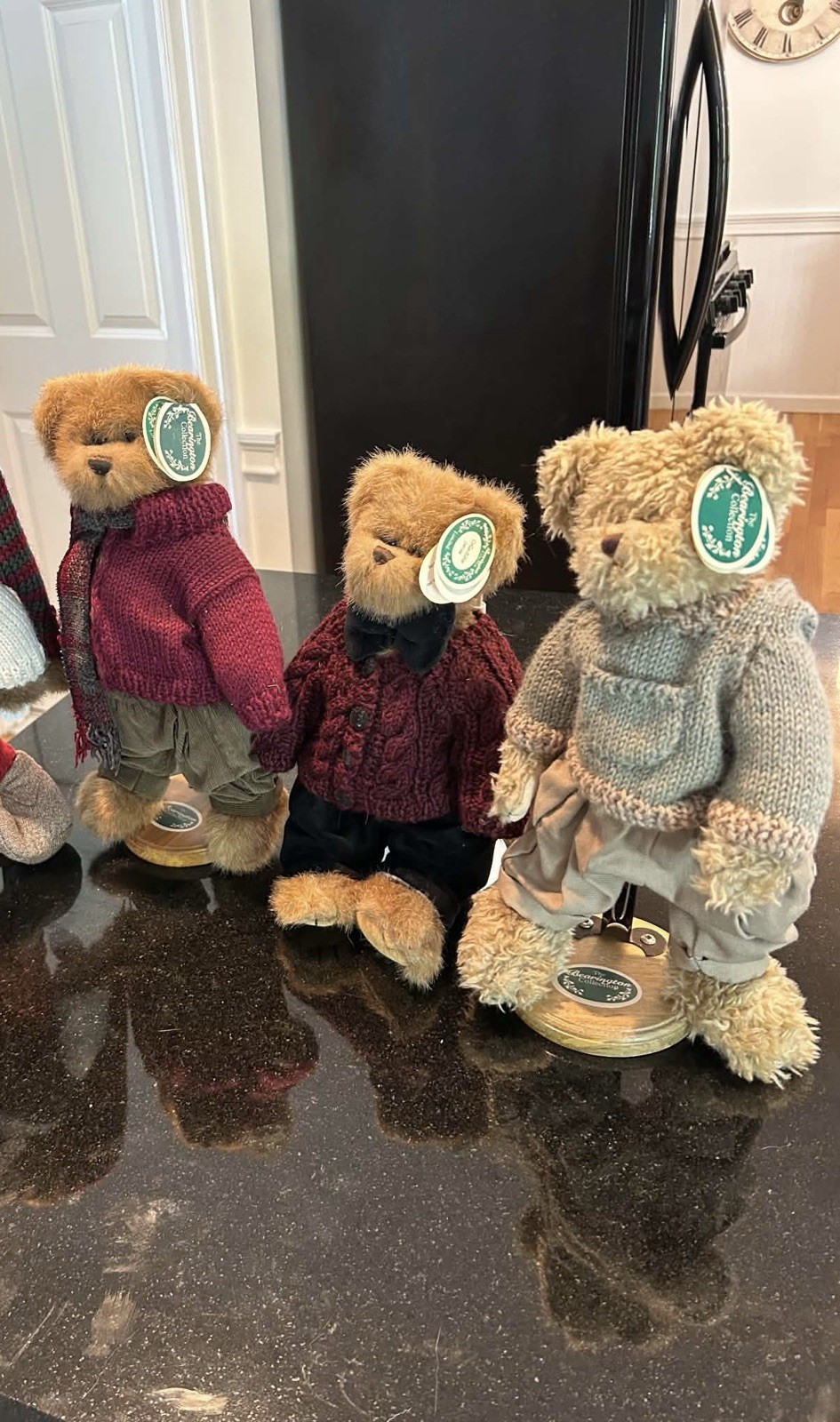 Bearington Bear Collection Lot of 3. With Original Stands