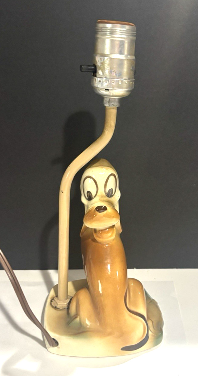 VINTAGE Walt Disney Productions Pluto Lamp  WORKS
