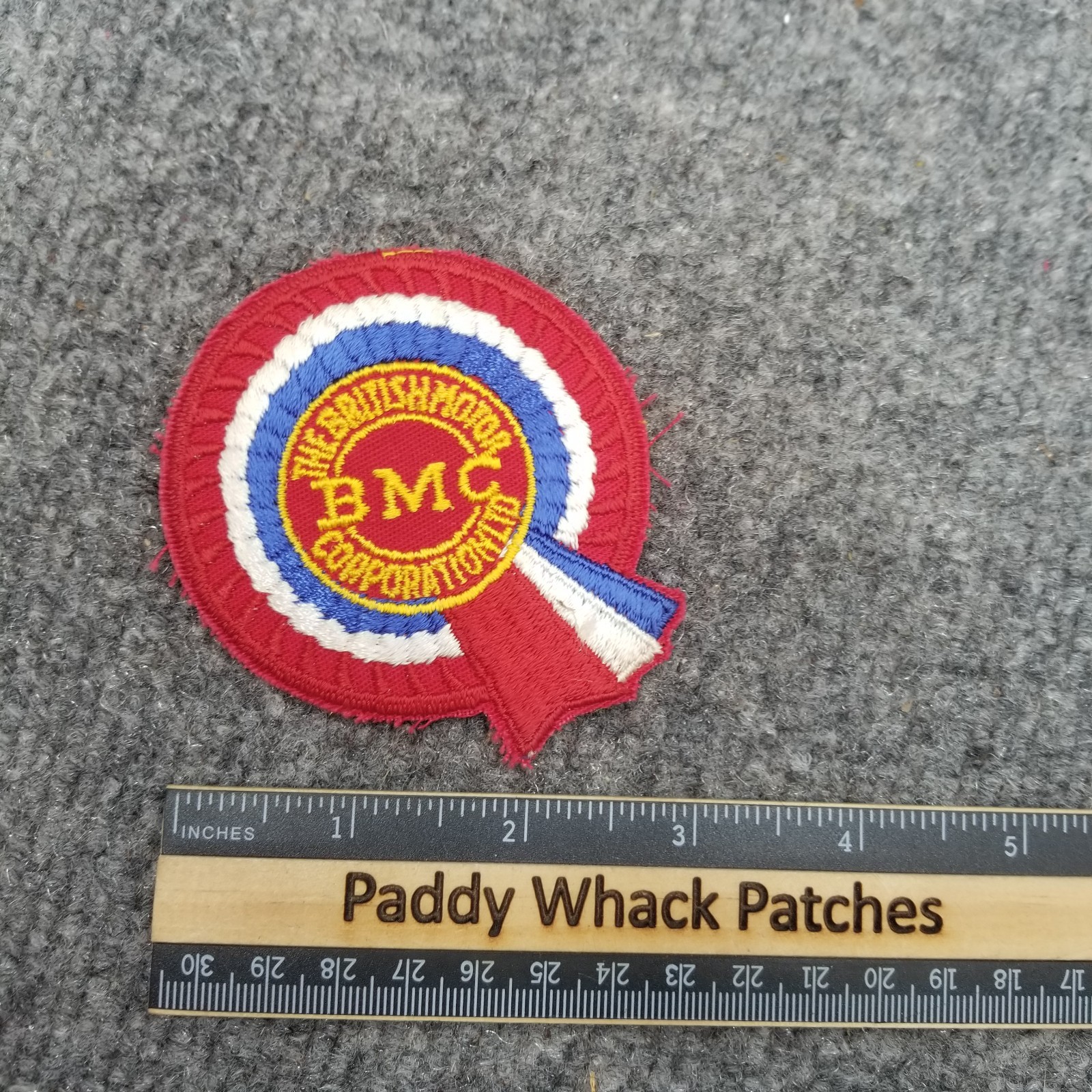 Vintage BMC The British Motor Company Patch Car Auto 70s 80s Y8