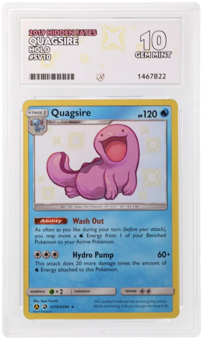 ACE 10 Quagsire SV10/SV94 Hidden Fates Gem Mint Pokemon