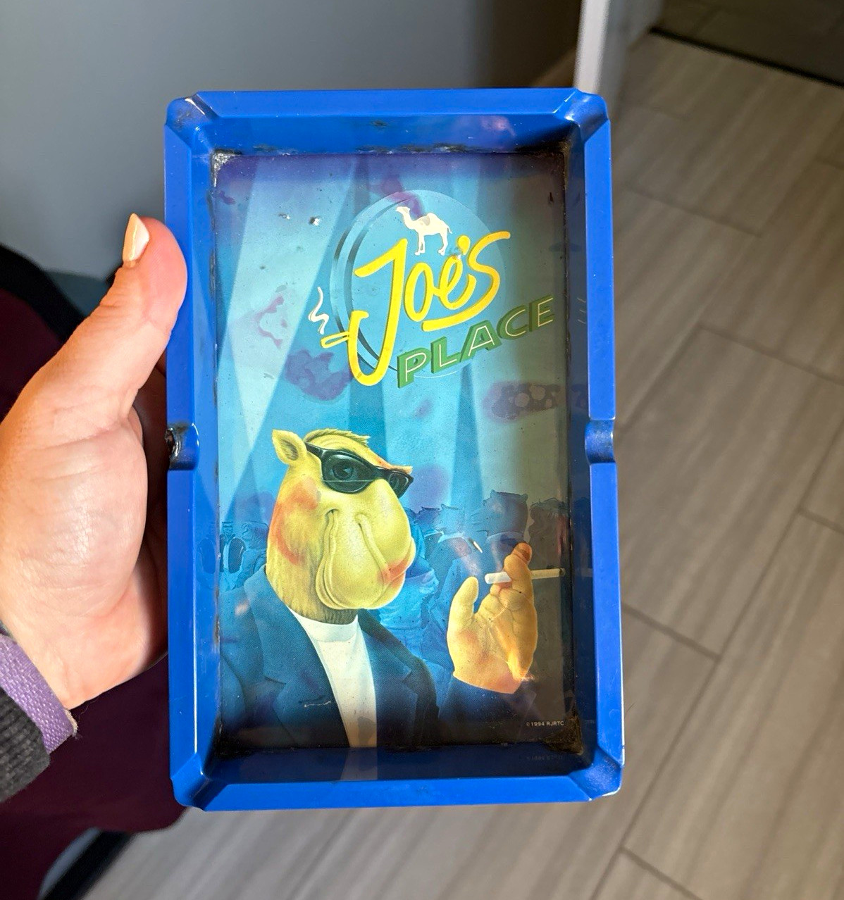 vintage 1994 blue plastic Joe Camel \