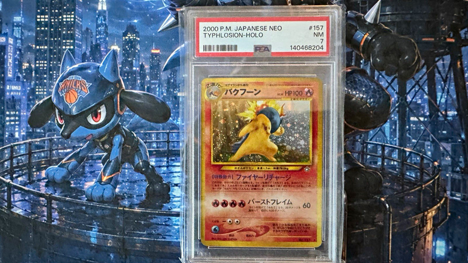 2000 Pokémon Japanese Neo Genesis Typhlosion Holo Graded Card #157