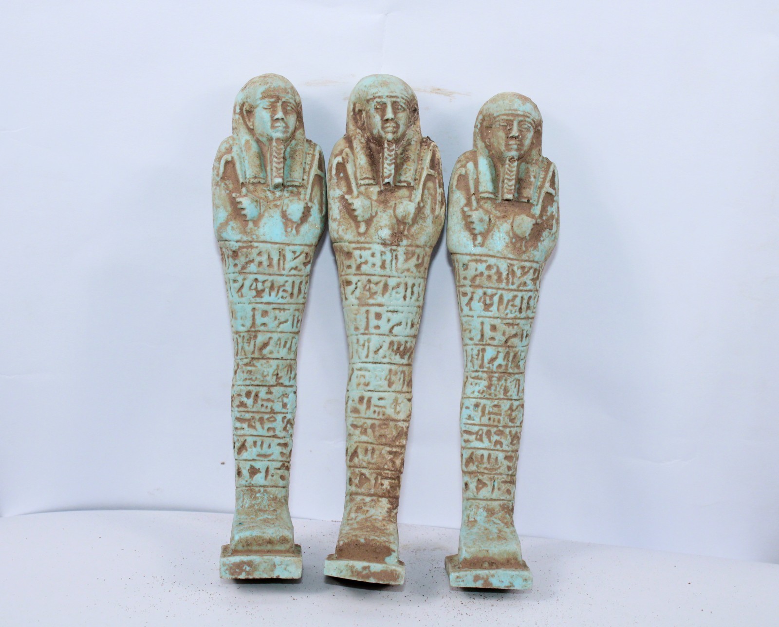 Rare Egyptian Antique 3 Ushabti BC Pharaonic Era