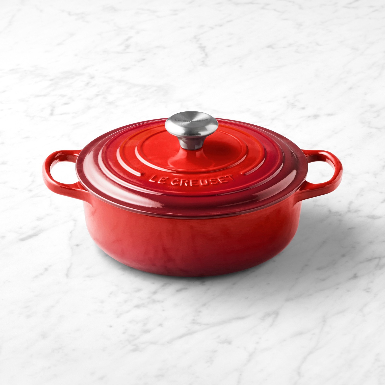 Le Creuset Signature Enameled Cast Iron Round Wide Dutch Oven, 3.5-Qt