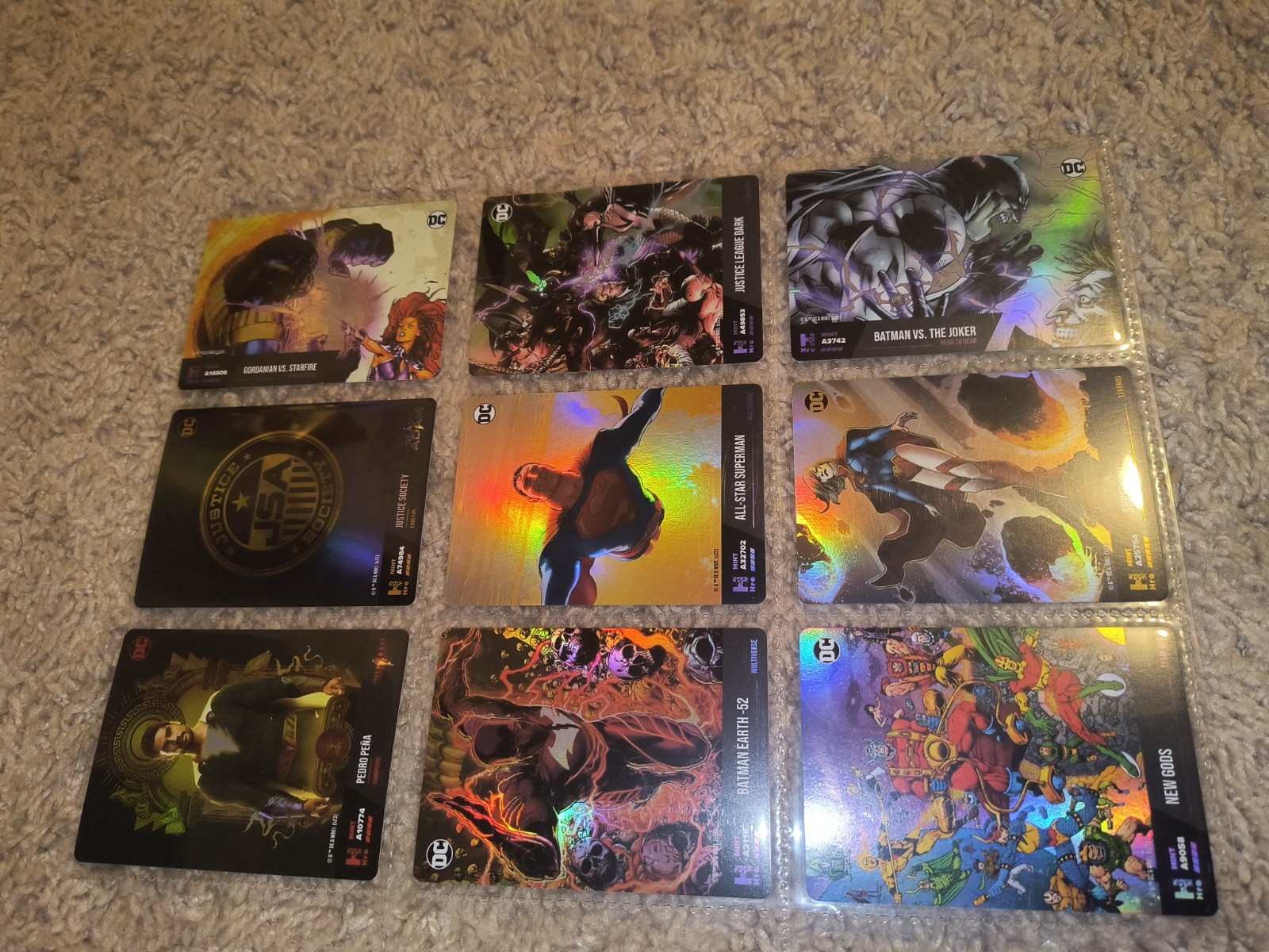 Huge Bulk lot Of Cards DC Series 1 2 SUPERMAN ALL FOIL rare Physical Cards
