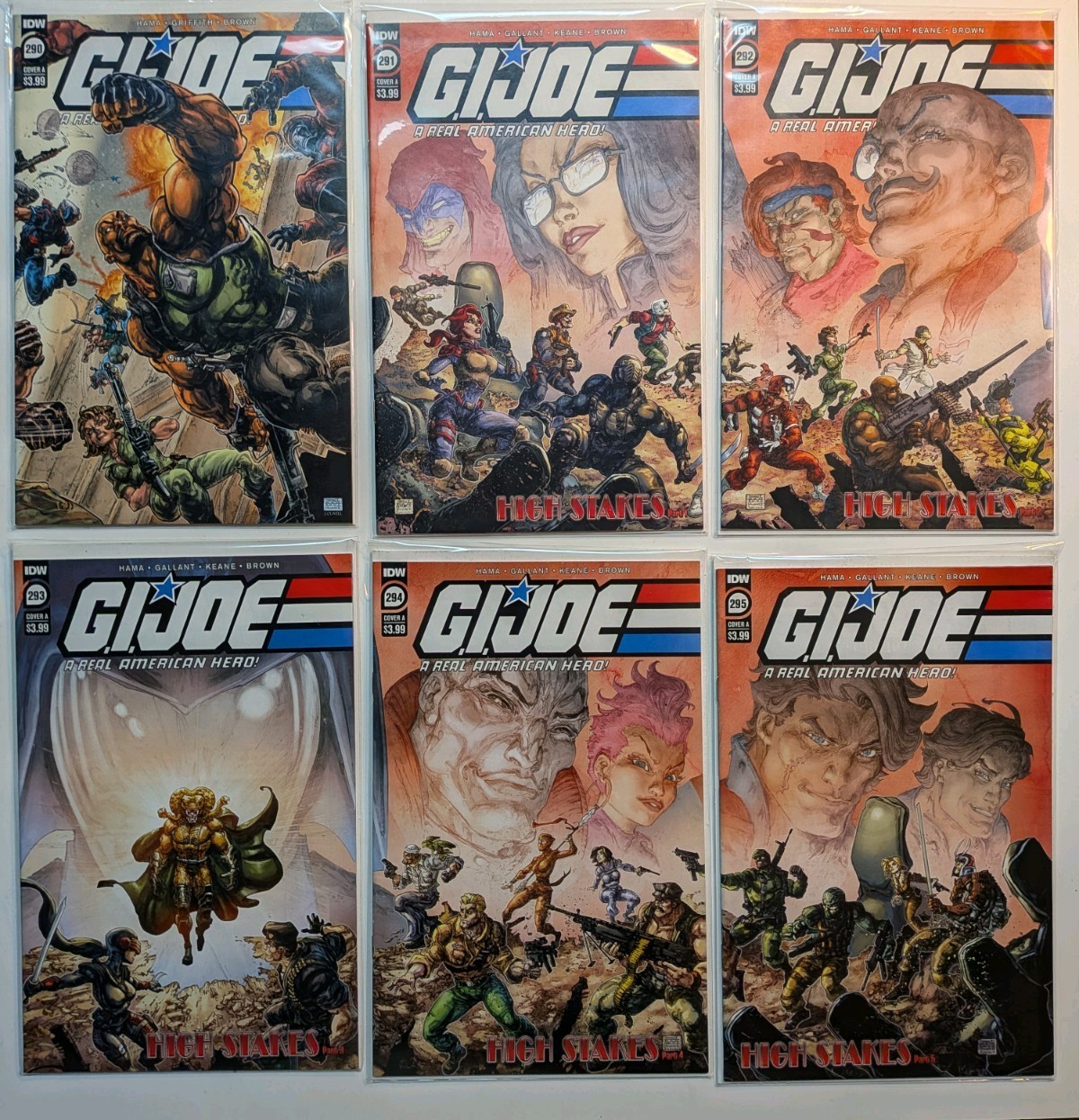 G.I. Joe: A Real American Hero 290 291 292 293 294 295 IDW Comics Lot Of 6 Hama 