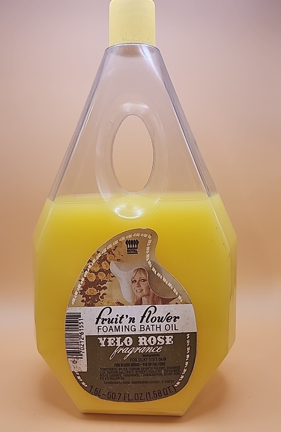 Vintage Royal Fruit \'n Flower Foaming Bath Oil Yelo Rose Fragrance Prop