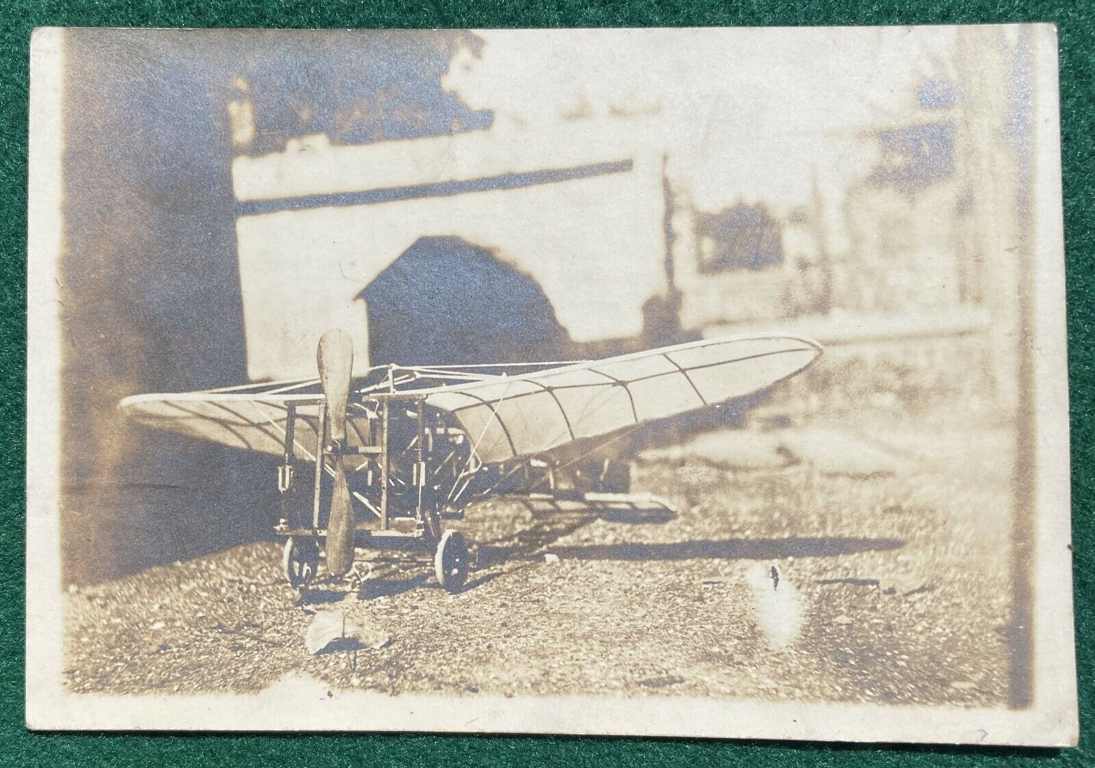 RPPC Bleriot monoplane model Real Photo Postcard Circa 1910 Aircraft aviation