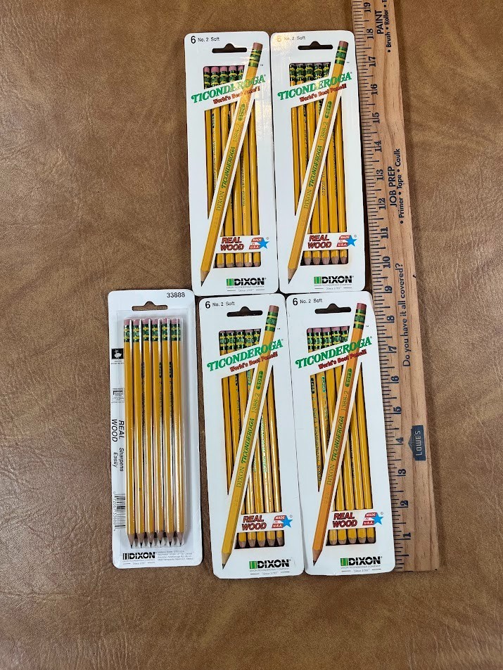 Vintage Dixon Ticonderoga Pencils 30 Unused #2 No. 1388 Soft NEW