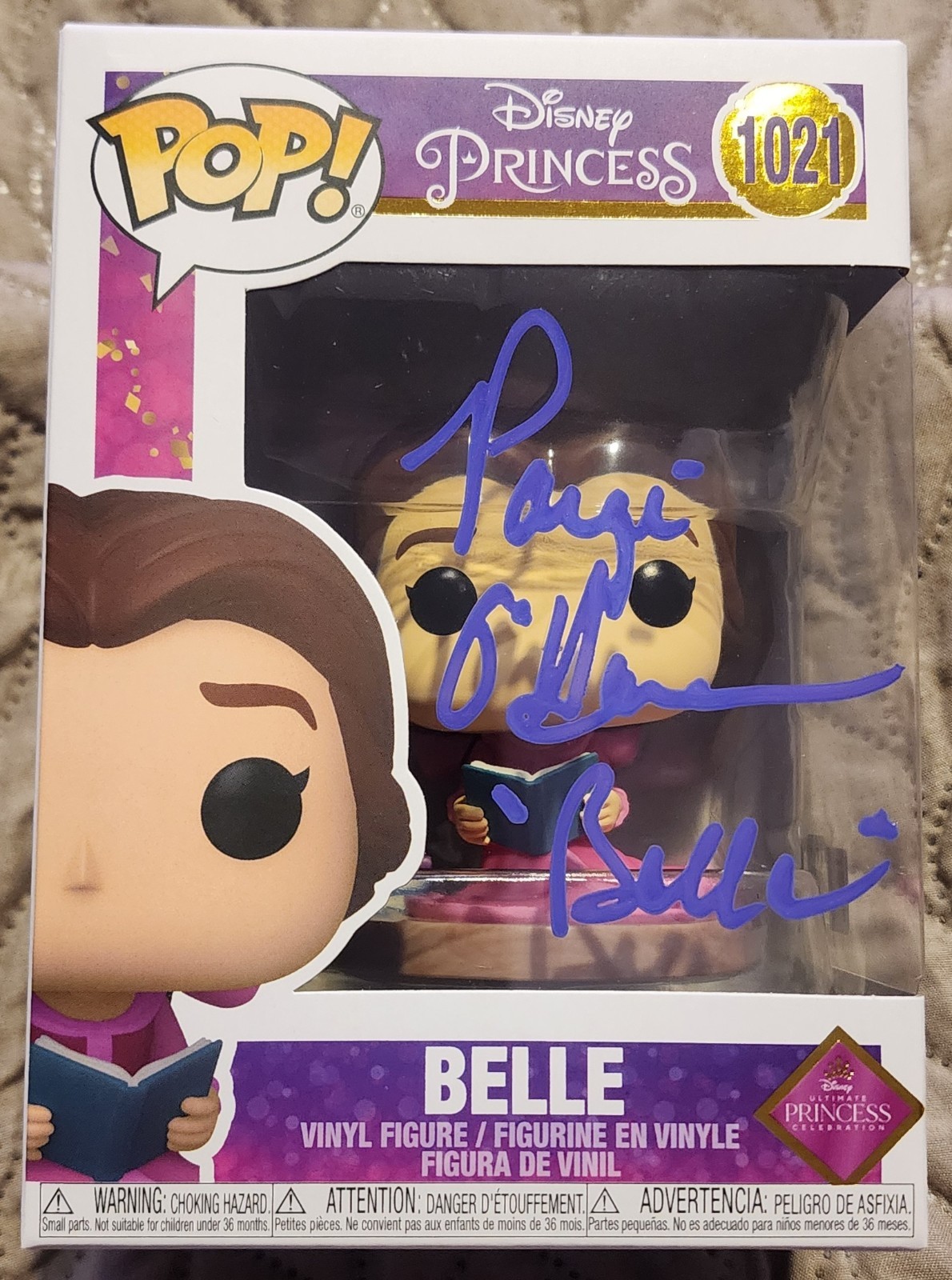 Funko Pop #1021 BELLE AUTOGRAPHED PAIGE O\'HARA Signed Beauty And Beast OCCM COA