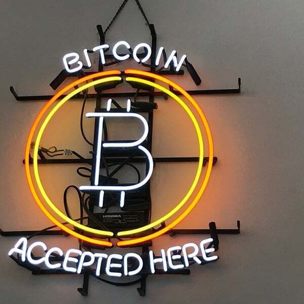 Bitcoin Accepted Here Neon Light Sign 24\