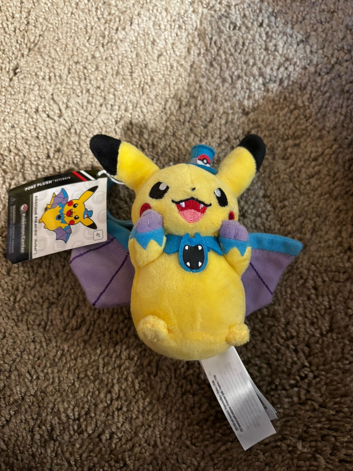 Golbat Costume Pikachu Halloween Pokémon Poké Plush Key Chain NWT