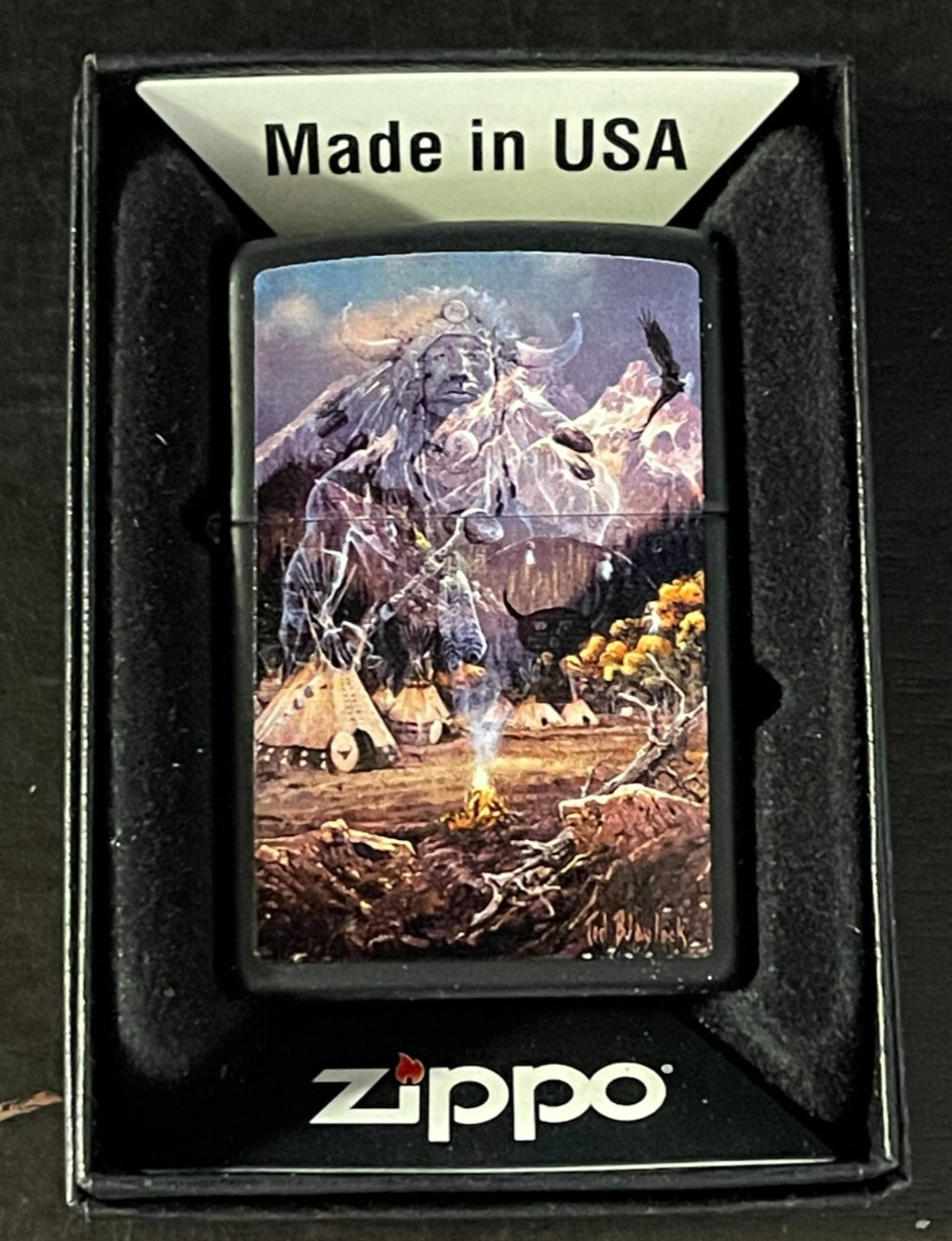 Zippo Lighter - TED BLAYLOCK -SPIRIT- NEW WITH BOX. 4104