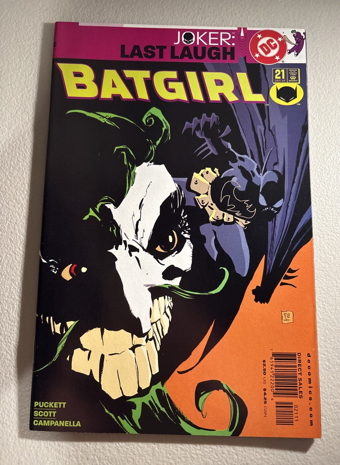 Batgirl #21 December 2001 DC Joker's Last Laugh
