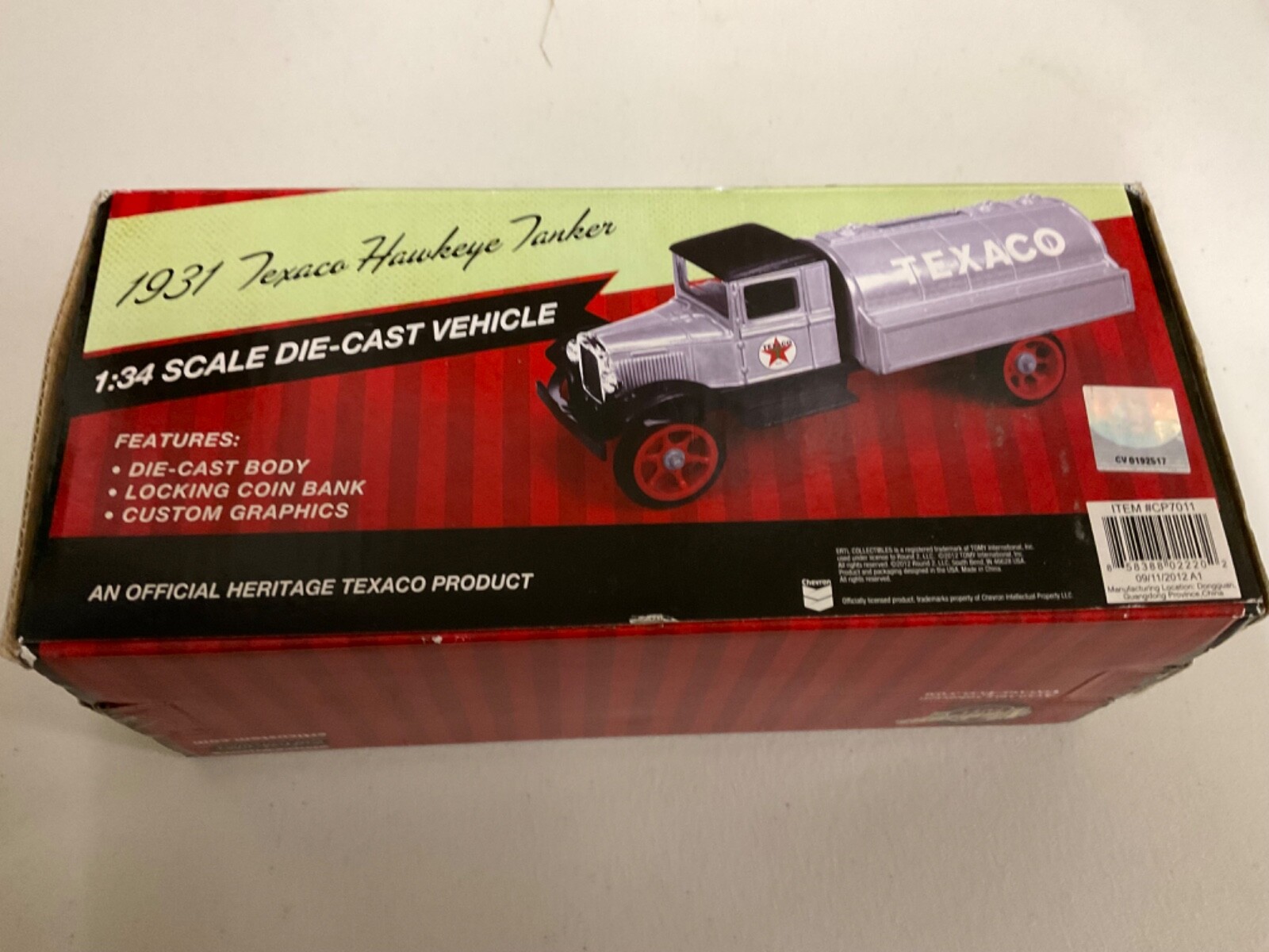 NEW 2012 TEXACO 1931 HAWKEYE TANKER TRUCK #29 IN THE SERIES SPECIAL