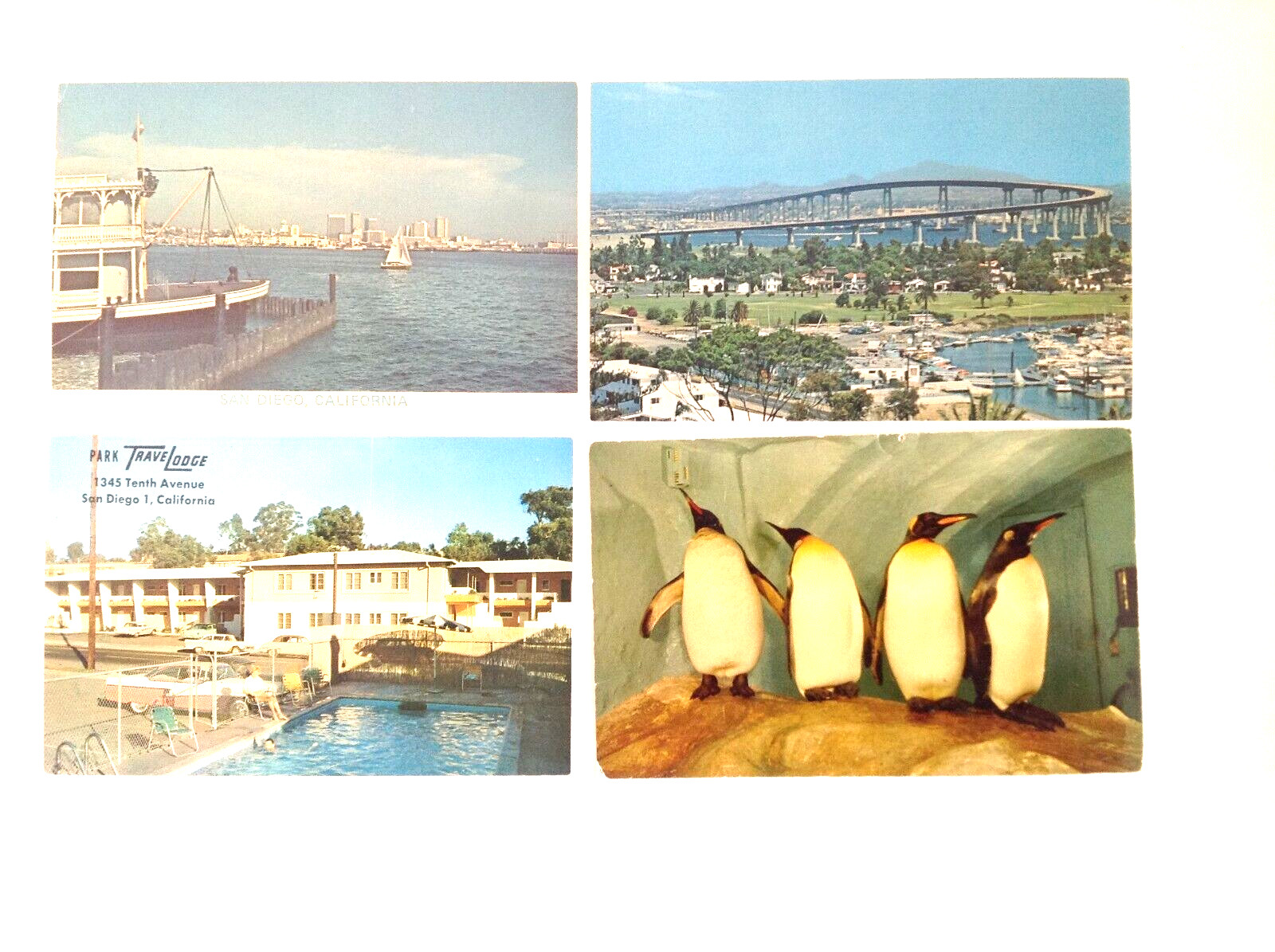 Vintage San Diego California Postcards - Lot of 4 Unused