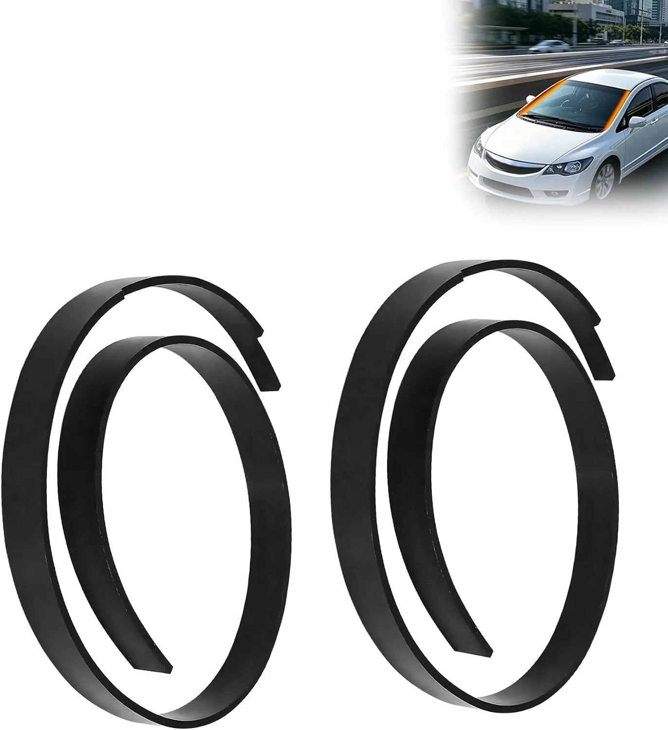 Front Windshield Outer Molding Sedan Strips Rubber fit for Honda Civic 2006-2011