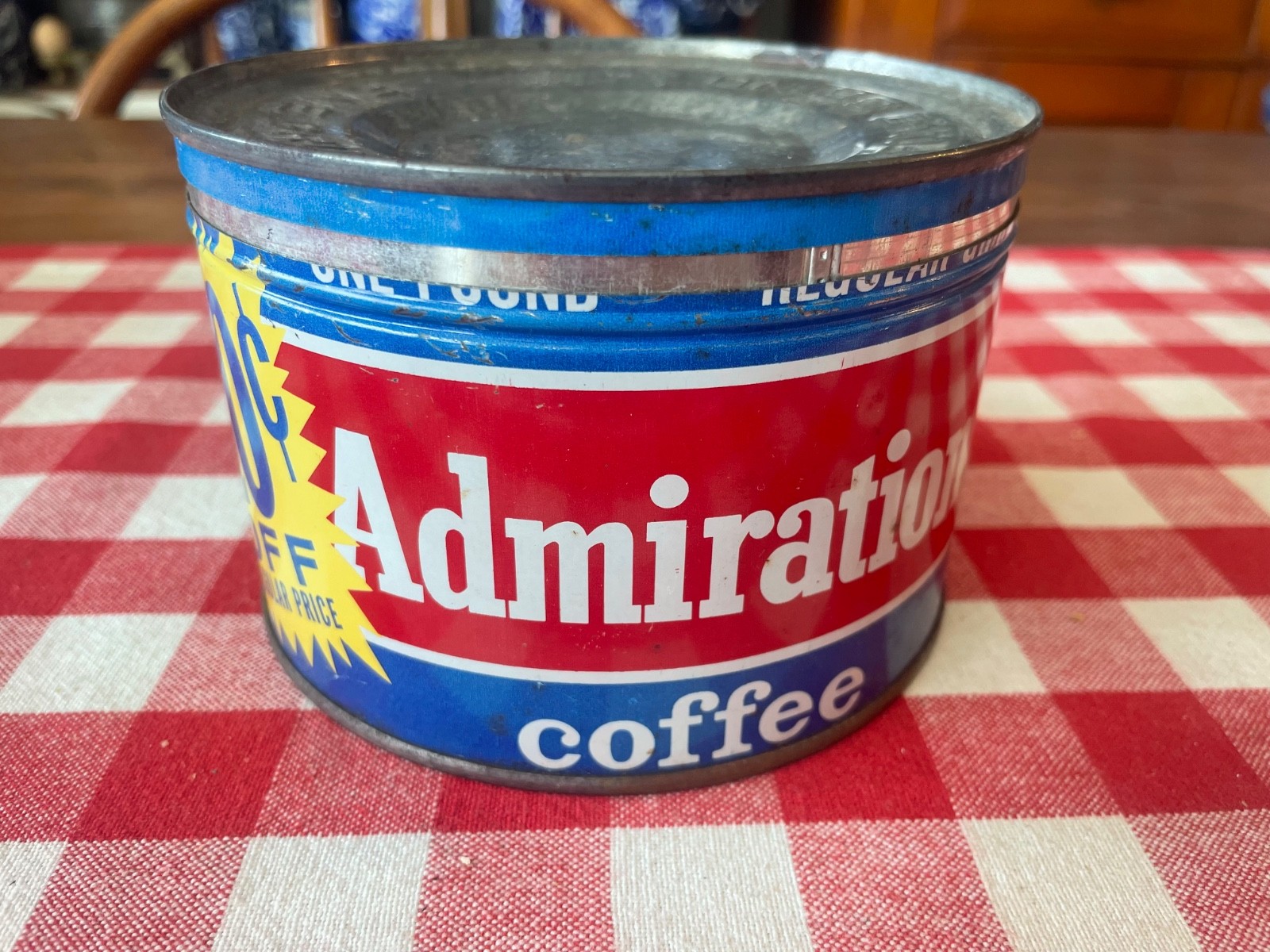 Vintage Admiration Coffee Tin  Duncan Coffee Co, Houston, Tx