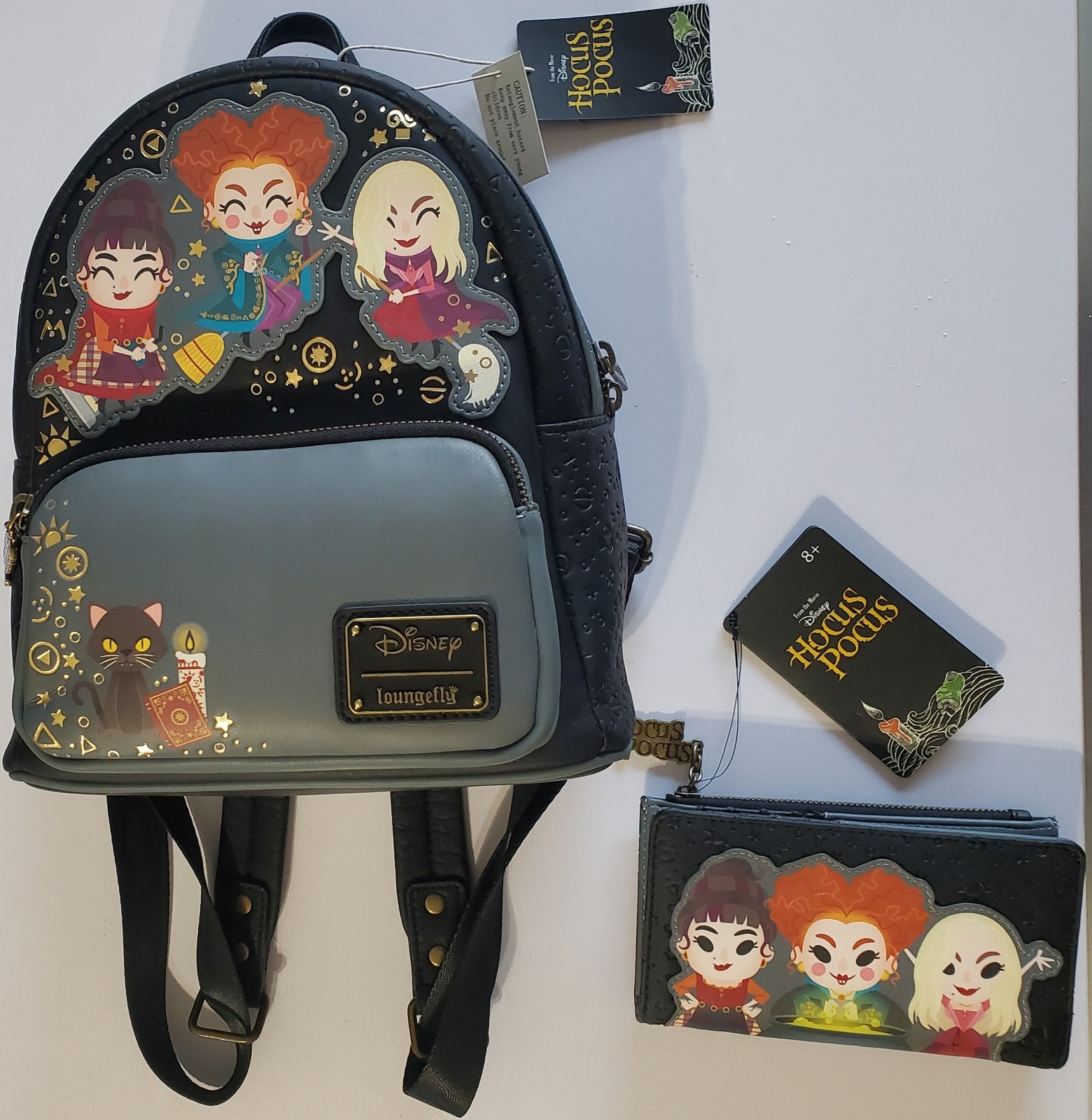 🔥NWT Loungefly Disney Hocus Pocus Chibi Backpack And Matching Wallet