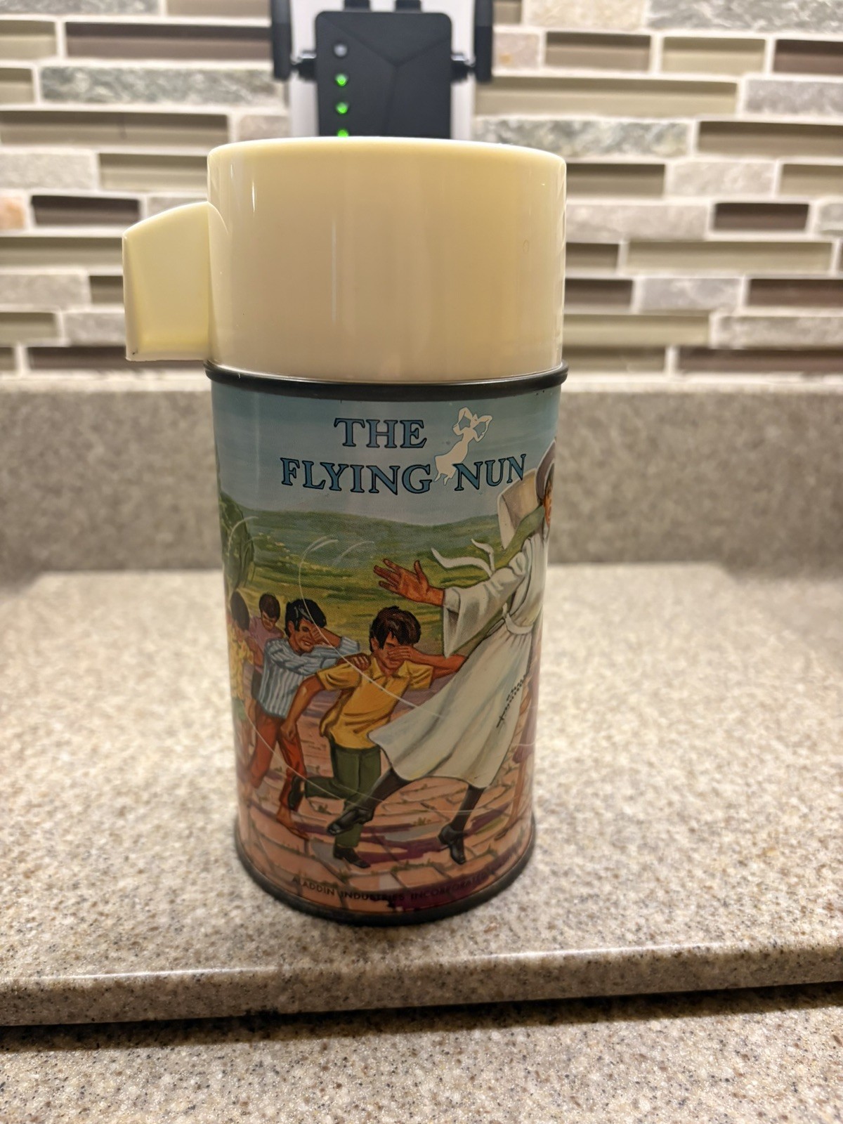Vintage 1968 “The Flying Nun” Aladdin Metal Thermos - Super Nice Condition Vintage 1968 “The Flying Nun” Aladdin Metal Thermos - Super Nice Condition