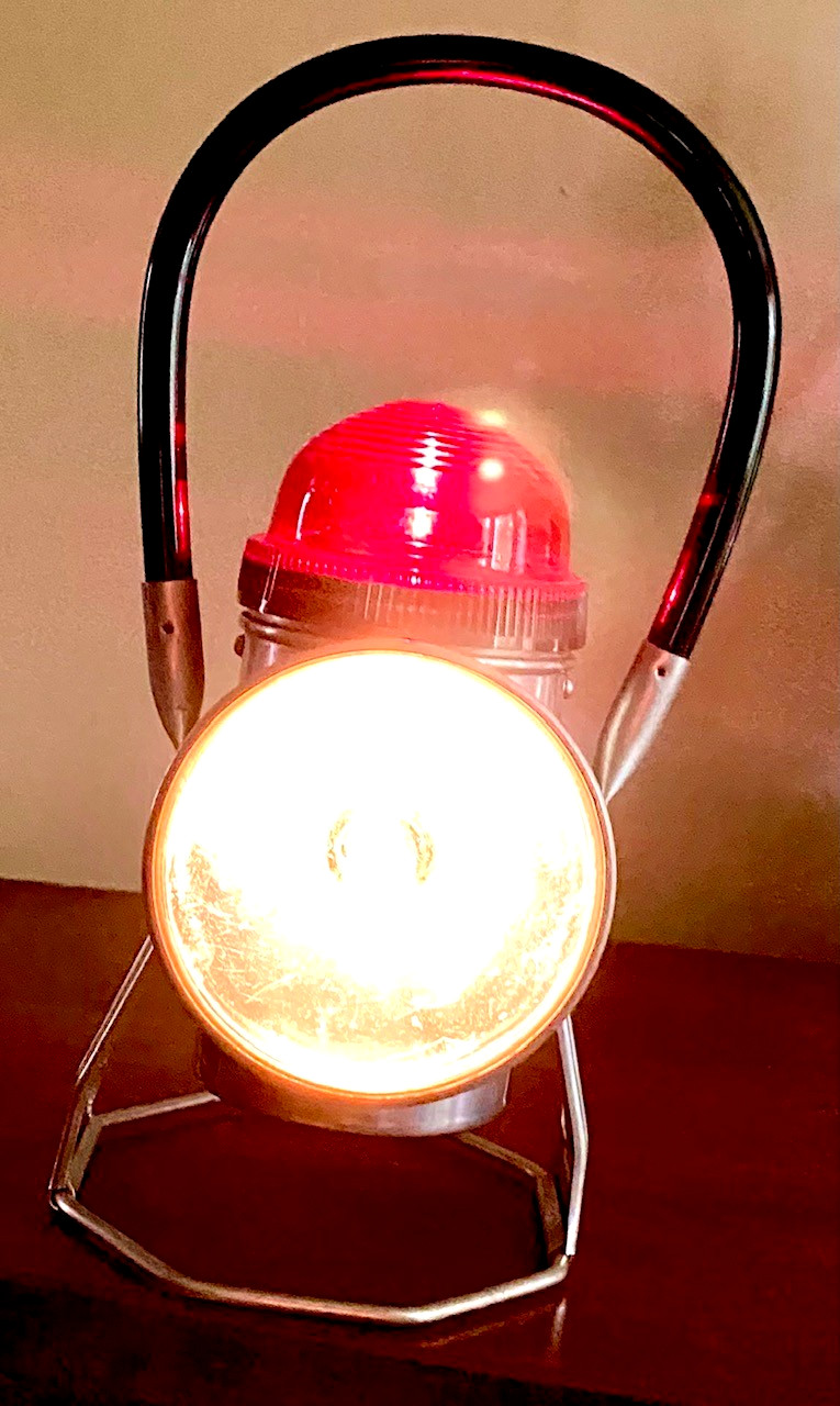 Vintage Railroad Lantern Flashlight Handilite Sturgeon Bay Wisconsin, Tested