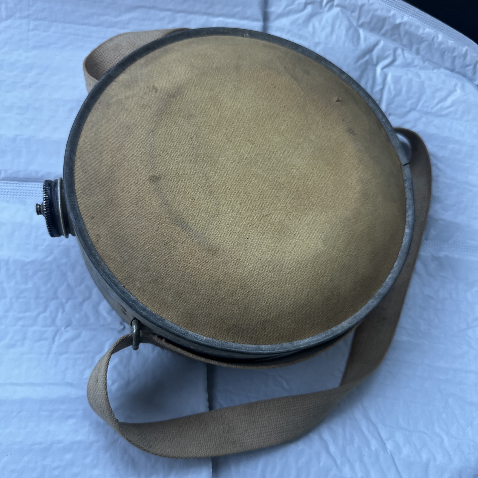 Vintage OASIS Metal Canteen 2 Quart Canvas Carrier Shoulder Strap Camping