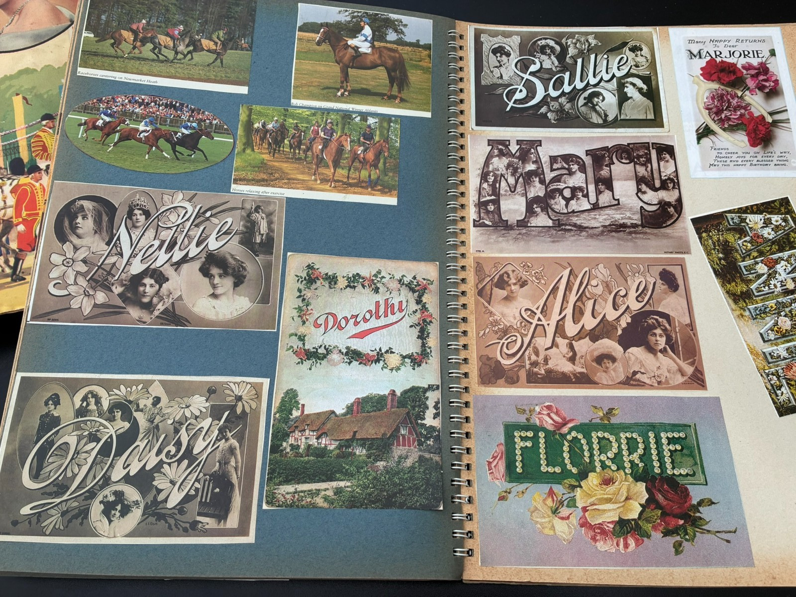 Vintage filled Scrapbook various pictures 1930s - 1950s Silver Jubilee Memories