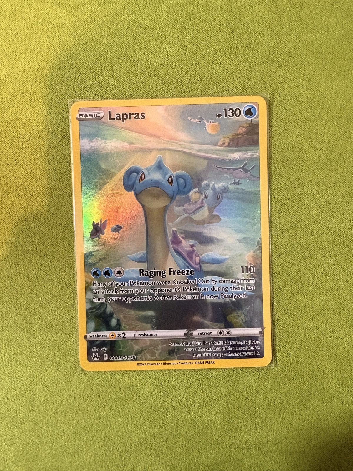 Lapras GG05/GG70 Galarian Gallery Crown Zenith Pokemon Card NM