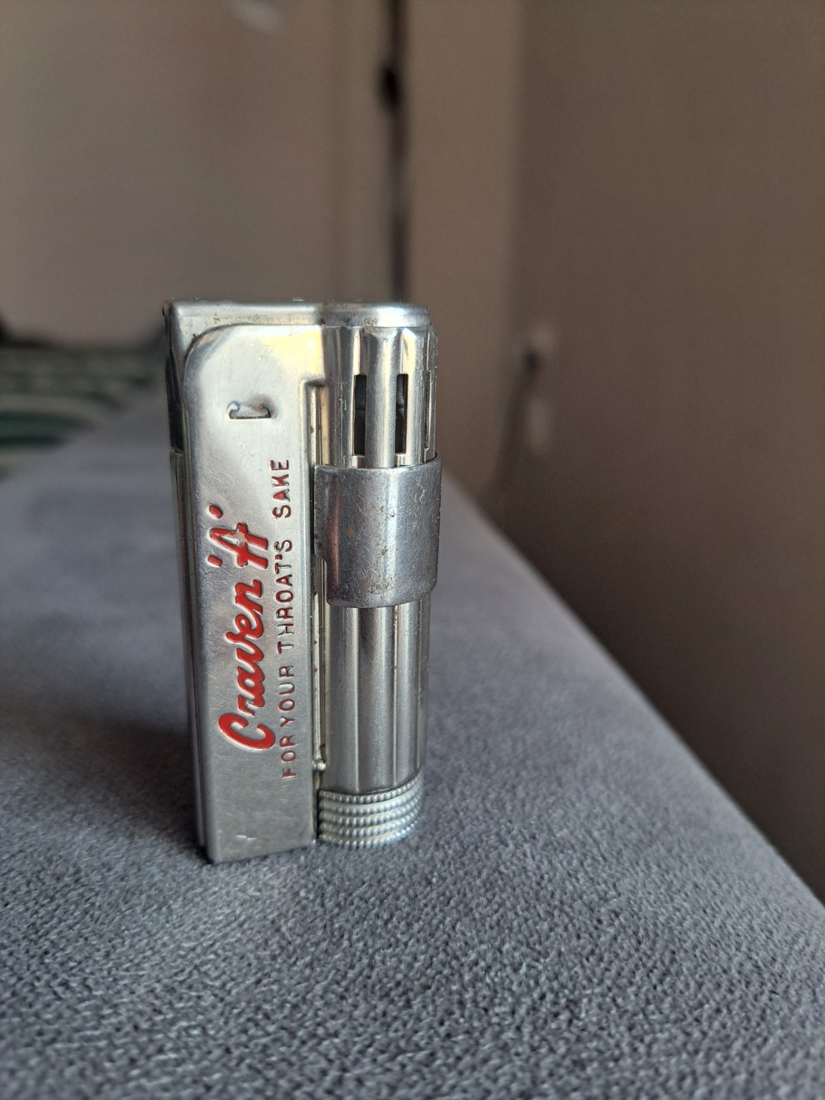 RARE 1939 IMCO Triplex 4700 Lighter Austria Craven A Cigarette Advertising Works