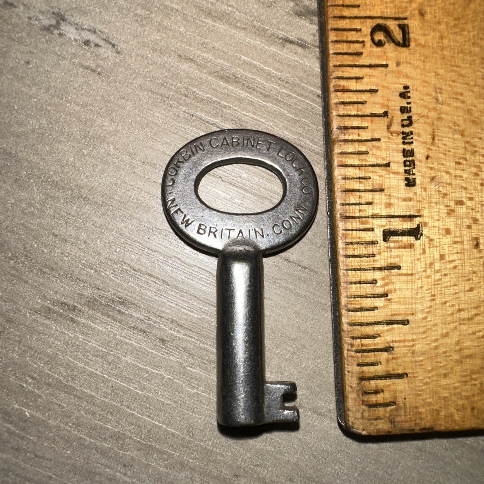 Antique Corbin Cabinet Lock Co. Hollow Barrel Key #7ST