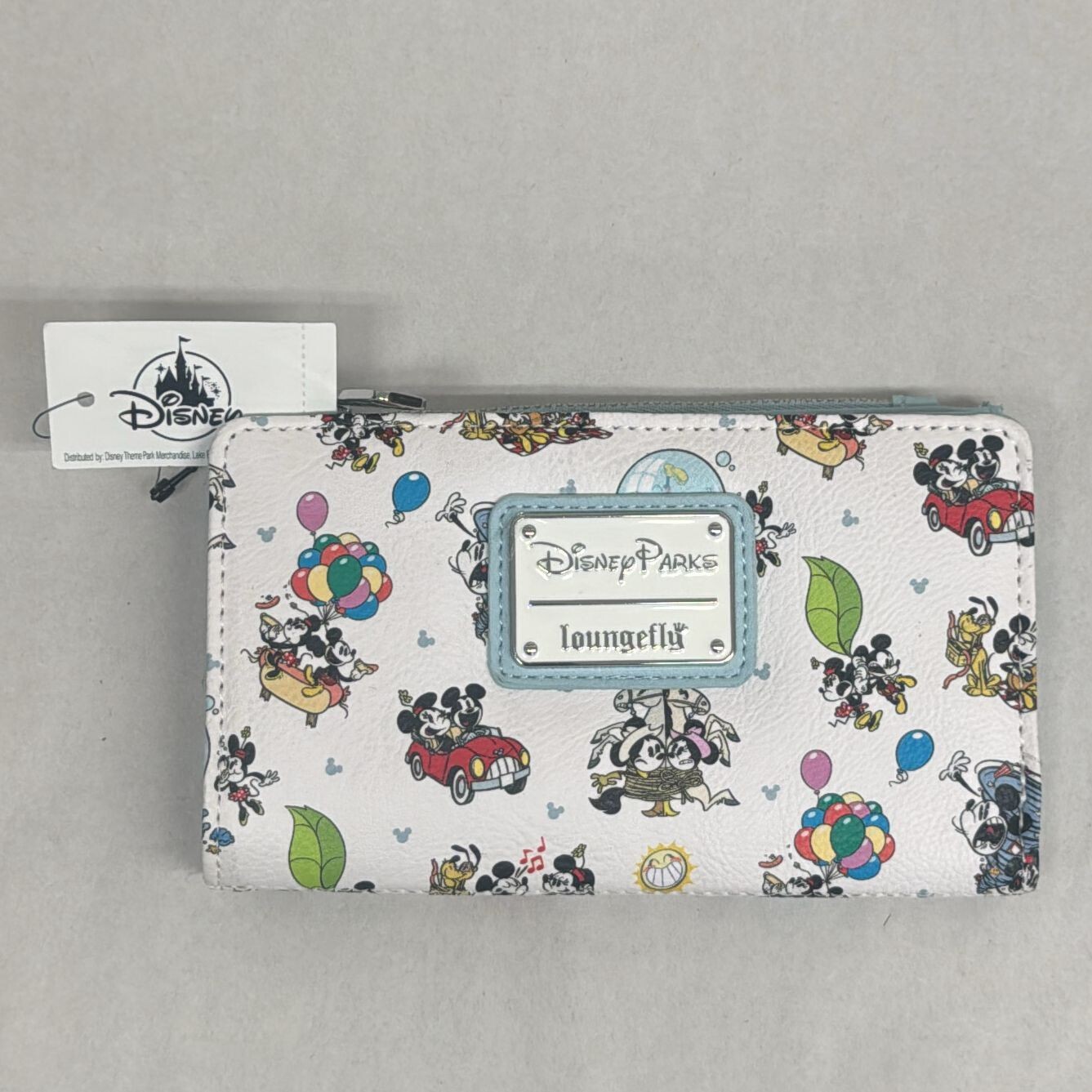 Loungefly Disney Parks Mickey & Minnie Runaway Railway Wallet NWT