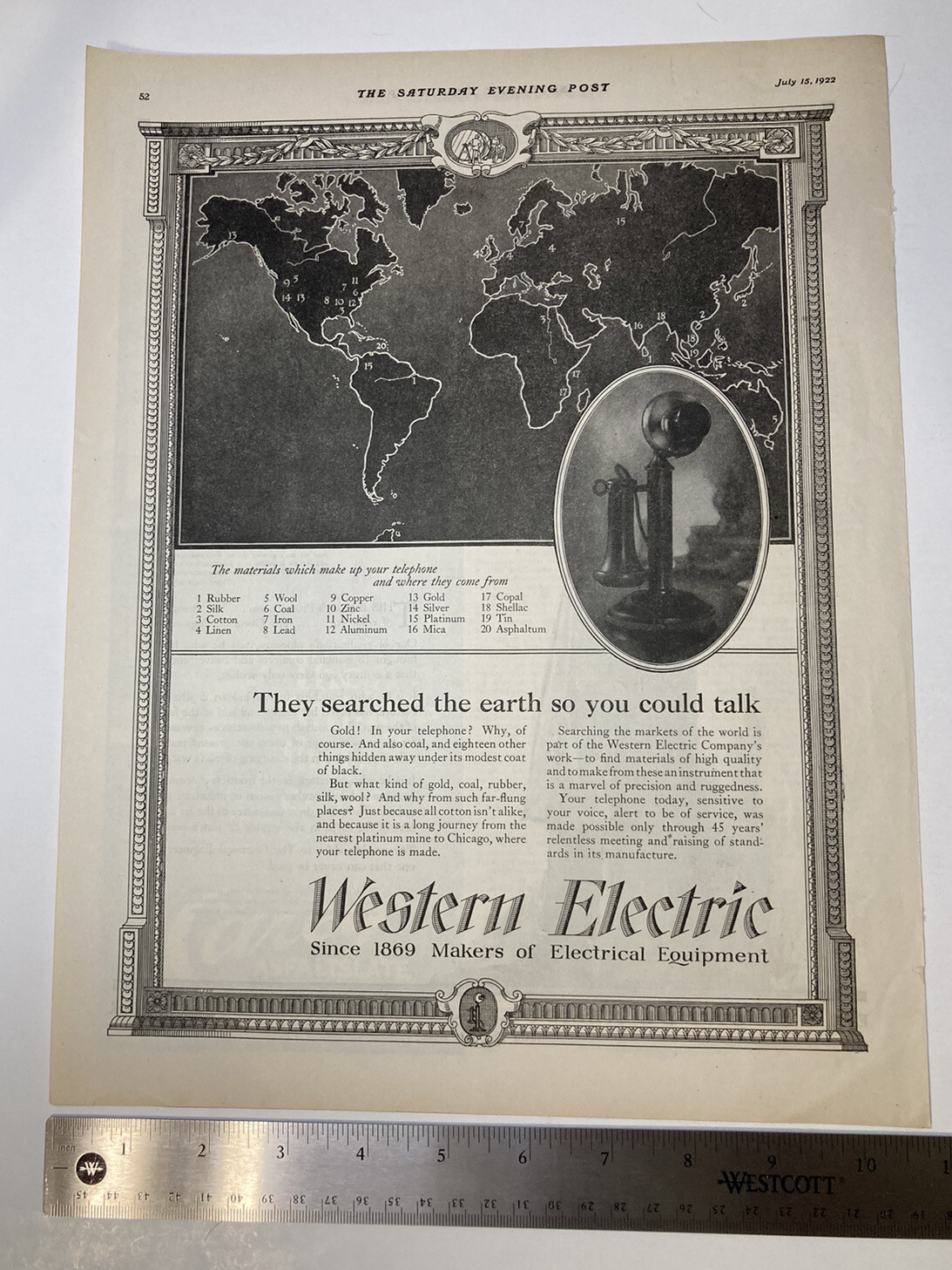 ANTIQUE 1922 Western Electric, Keds, Du Pont, & Carey Shingles Print Ads Foldout ANTIQUE 1922 Western Electric, Keds, Du Pont, & Carey Shingles Print Ads Foldout